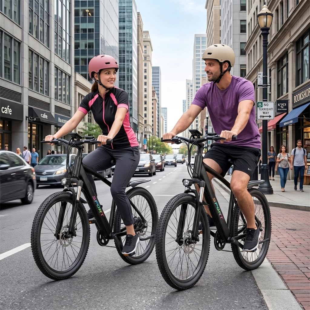 Electric Bike for Adults, 1500W Peak Ebike with 48V 12Ah Removable Battery, 26 inch Electric Bicycles for Commute, City Cruiser E-Bike for Adult, Step-Thru,7-Speed, Up to 25MPH 65 Miles