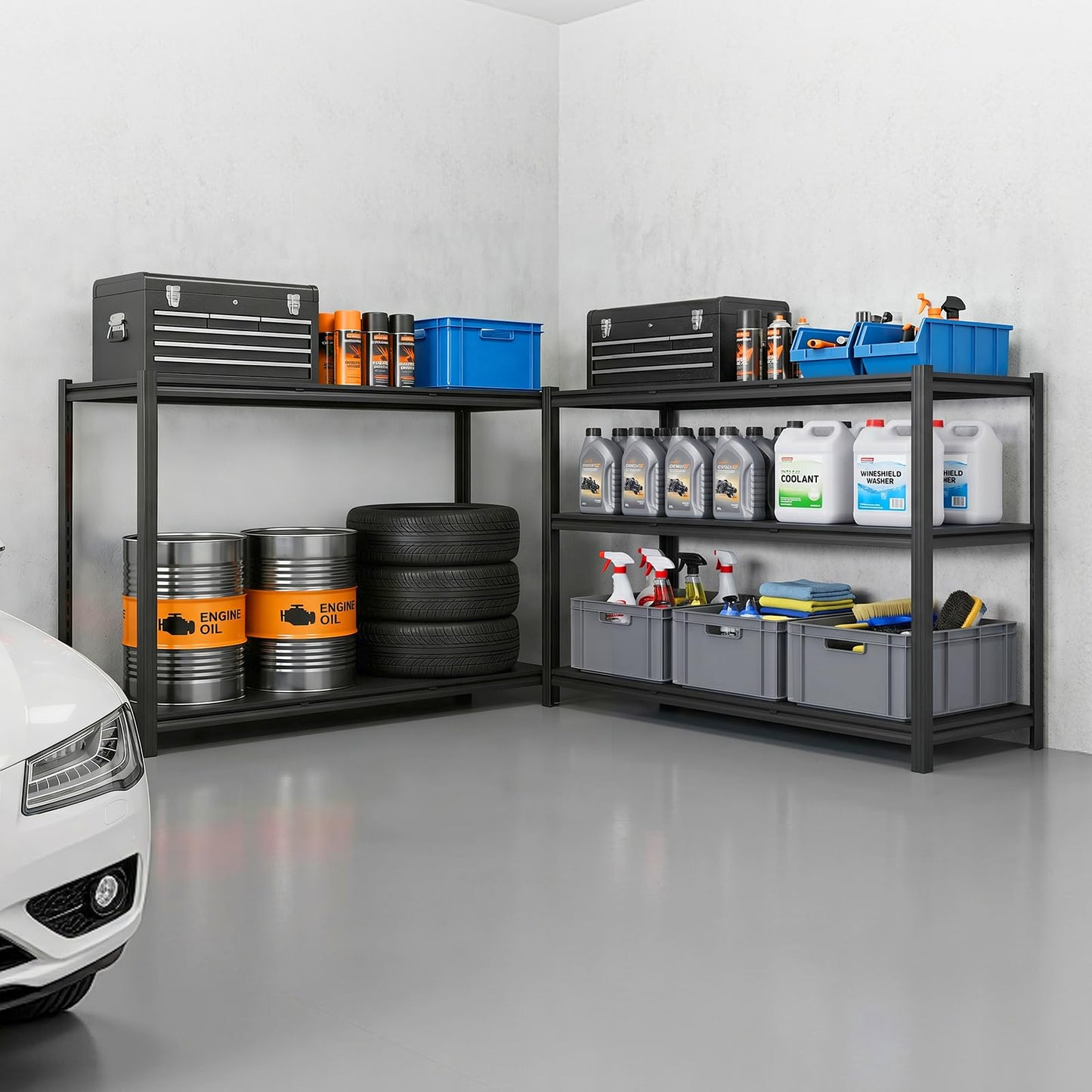 VEVOR Garage Shelving, 5-Tier Adjustable Storage Shelves, 3000 lbs Heavy Duty Garage Shelves, Metal Utility Rack Shelf for Garage Workshop Warehouse Basement, 59.49" W x 20.55" D x 71.38" H