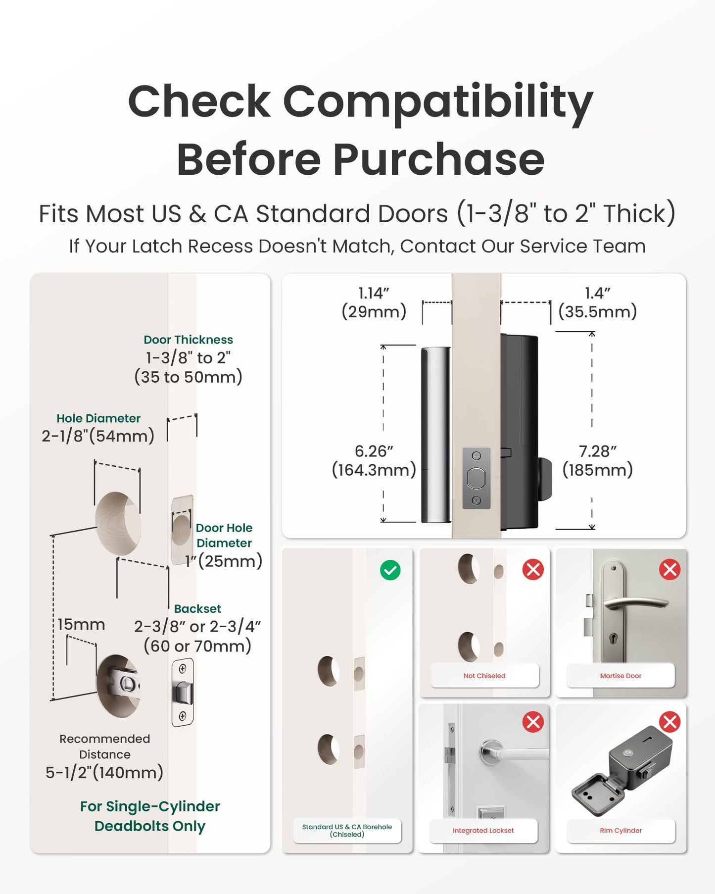 DESLOC Smart Lock K140 Plus with Palm Vein Recognition, Keyless Entry Door Lock with Keypad Deadbolt, App Control, Auto Lock Digital Door Lock for Front Door with Mechanical Key Backup, Black