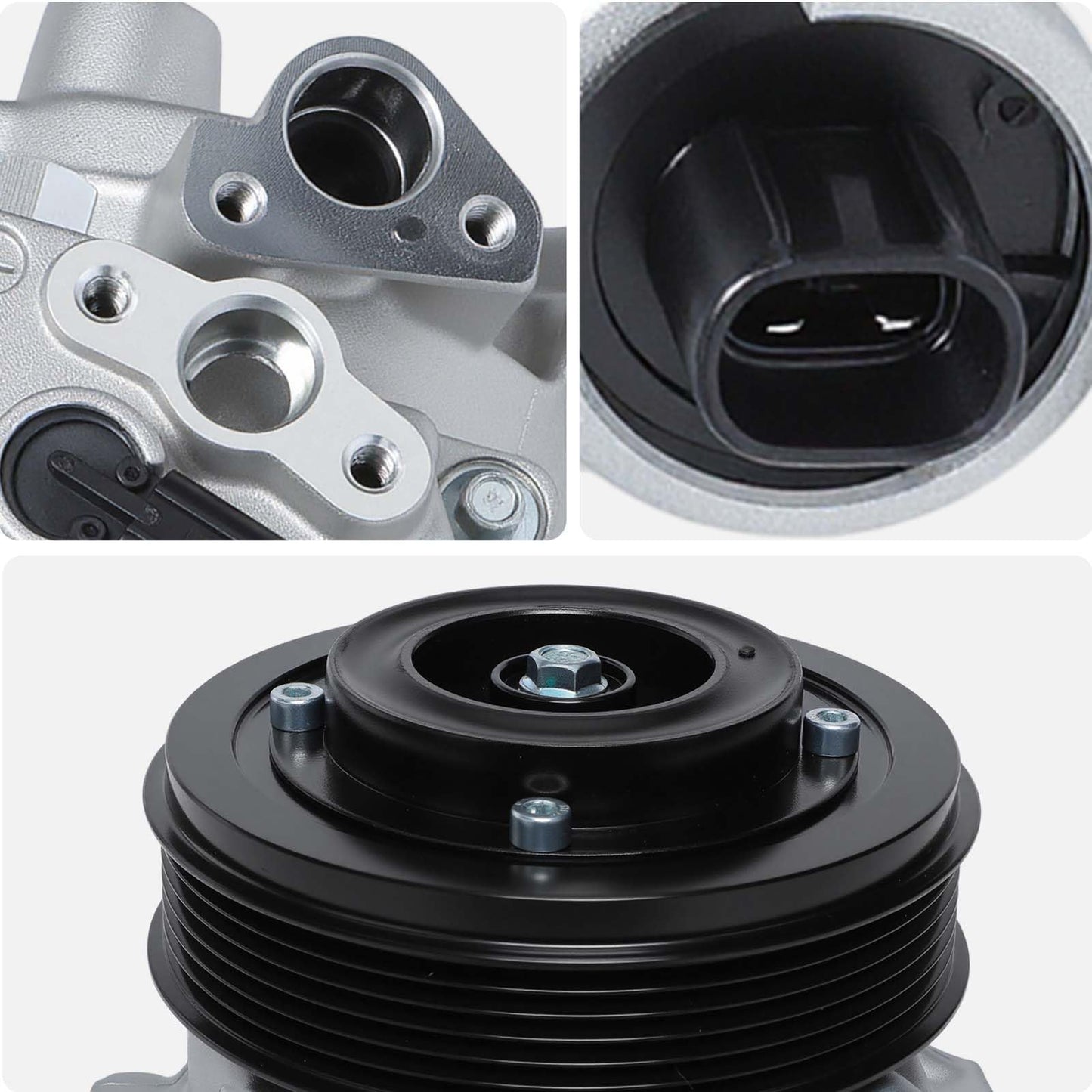 AISIN AFTERMARKET ACCT-00572 Air Conditioner AC Compressor - Compatible with Toyota Corolla 2011-2013, Matrix 2013 1.8L - with 6-Pulley Groove, with Clutch