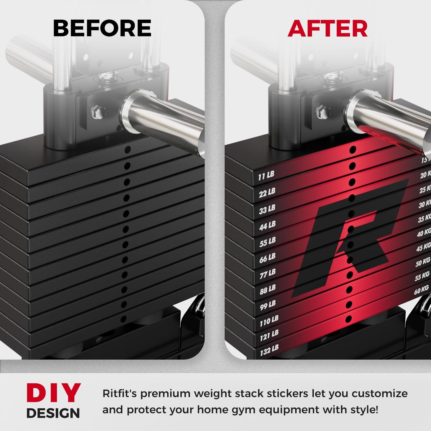 RitFit M1 Pro Smith Machine with LAM1 Adjustable Lever Arm Attachment, All-in-One Power Cage, Power Rack with LAT Pulldown & Cable Crossover System for Home Gym(Black with Weight Stack,BP230)