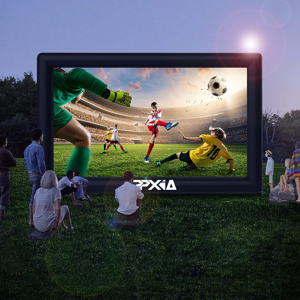 Inflatable Movie Screen Outdoor Projector Screen for Outside 25ft, Large Blow Up Screens Front and Rear Projection with Air Blower, Best for Movie Nights Backyard Home Theater
