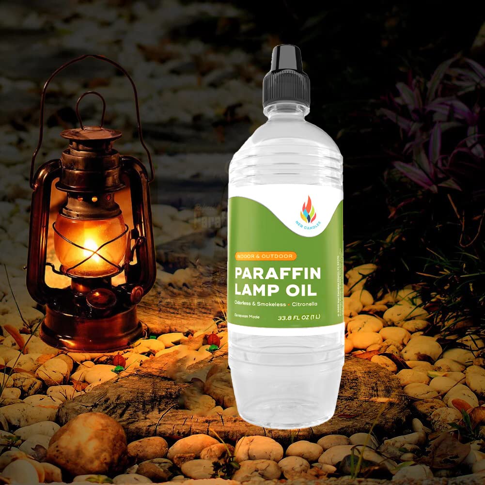 The Dreidel Company Citronella Lamp Oil - Smokeless, Ultra Clean Burning Fuel - 1 Liter Bottle