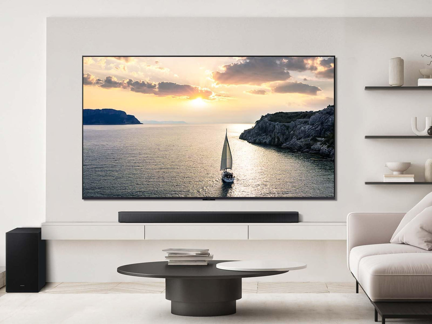 Samsung B-Series Soundbar HW-B750F 5.1 ch Subwoofer (2025 Model) Voice Enhance Mode, Q-Symphony, Adaptive Sound