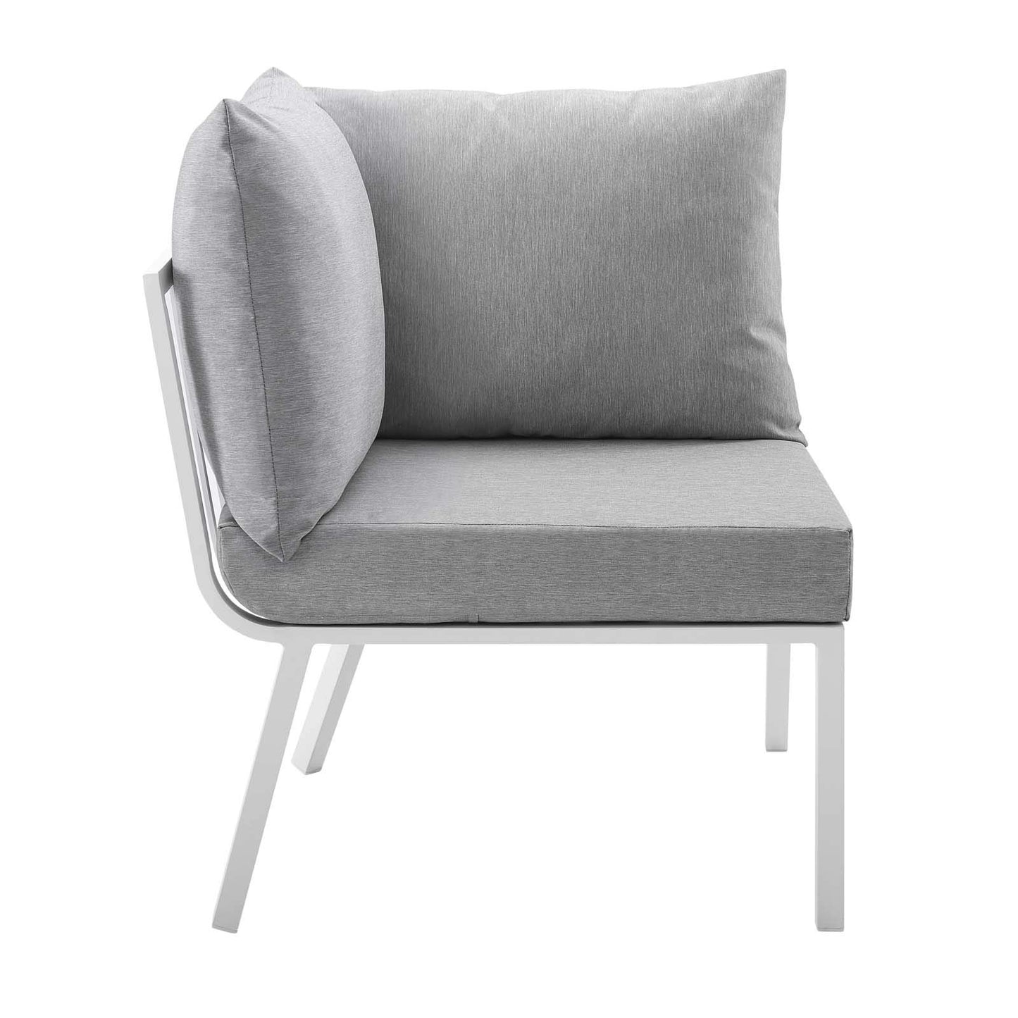Modway Riverside Outdoor Furniture, 3-Piece Set, White Gray