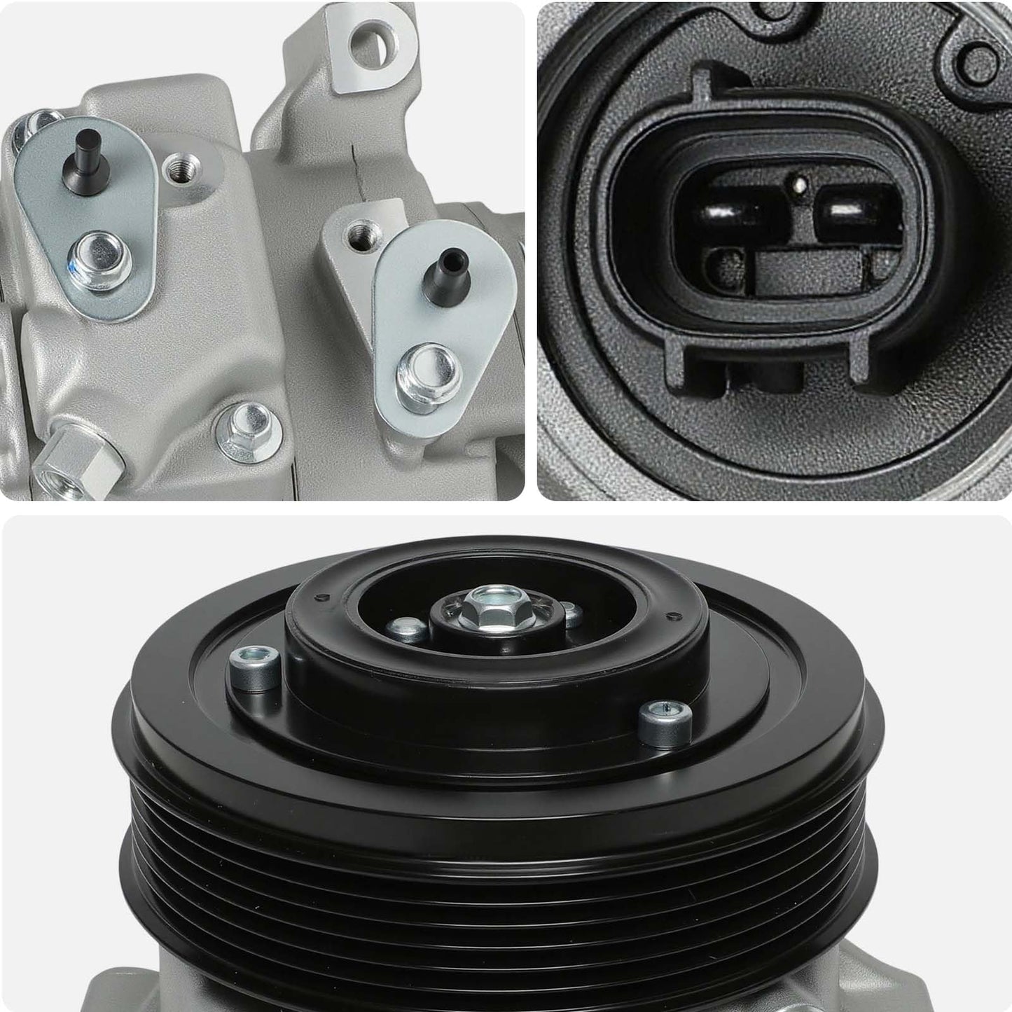 AISIN AFTERMARKET ACCT-00569 Air Conditioner AC Compressor - Compatible with Toyota Corolla 2009-2010 1.8L, Matrix 2009-2010&2012 1.8L, Scion xD 2008-2014 1.8L - with 6-Pulley Groove, with Clutch