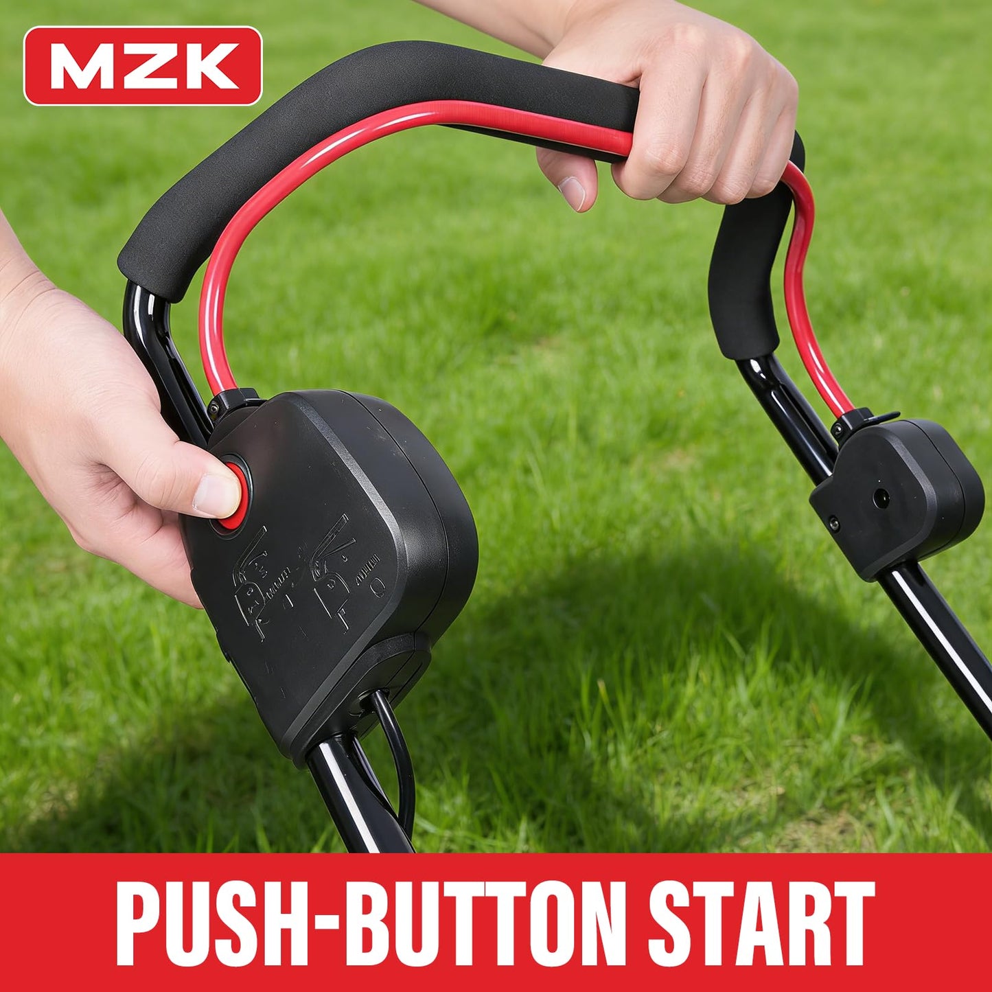 MZK 40V 16" Electric Lawn Mower, 2-in-1 Brushless Cordless Lawn Mower, Walk-Behind Push Mowers with 5-Position Height Adjustment, 2 x 4.0Ah Batteries & Charger Included, LM16B11