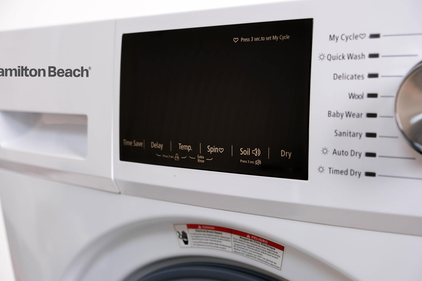HAMILTON BEACH Washer and Dryer Combo 2.7 cu ft - White