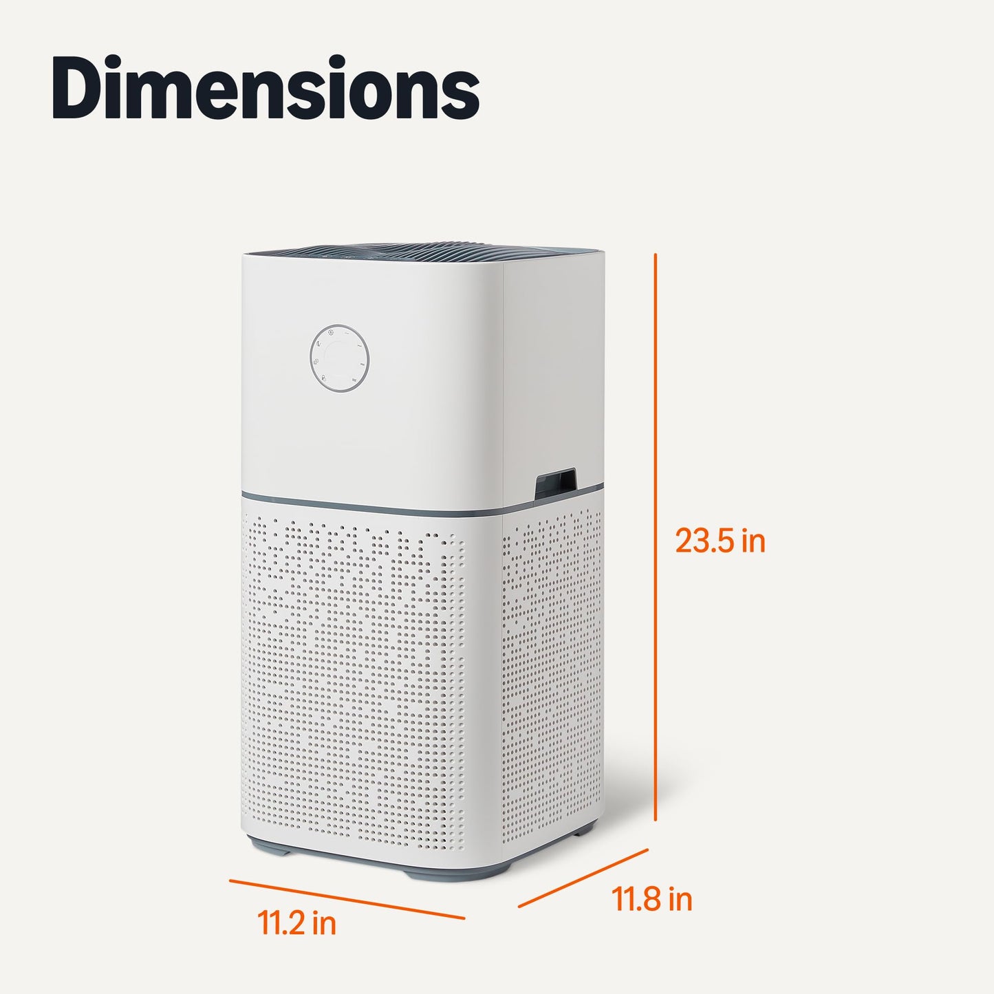 Amazon Basics Air Purifier for Home with Large Rooms, Covers Up to 2600 Sq ft, White