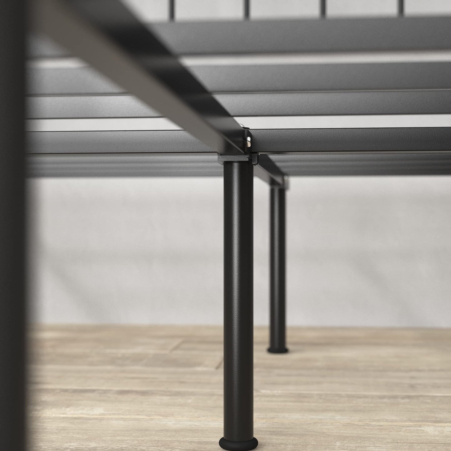 Zinus Florence Metal Platform Bed Frame, Mattress Foundation, No Box Spring Needed, Easy Assembly, Black, King