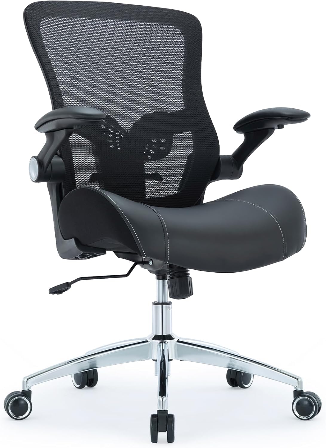 Luckyear Office Chair Ergonomic Desk Chair-400lbs Big and Tall Heavy Duty, Wide & Soft 3D Modeling Foam Cushion Home Office Desk Chair with Adjustable Seat Height, Executive Computer Task Chair