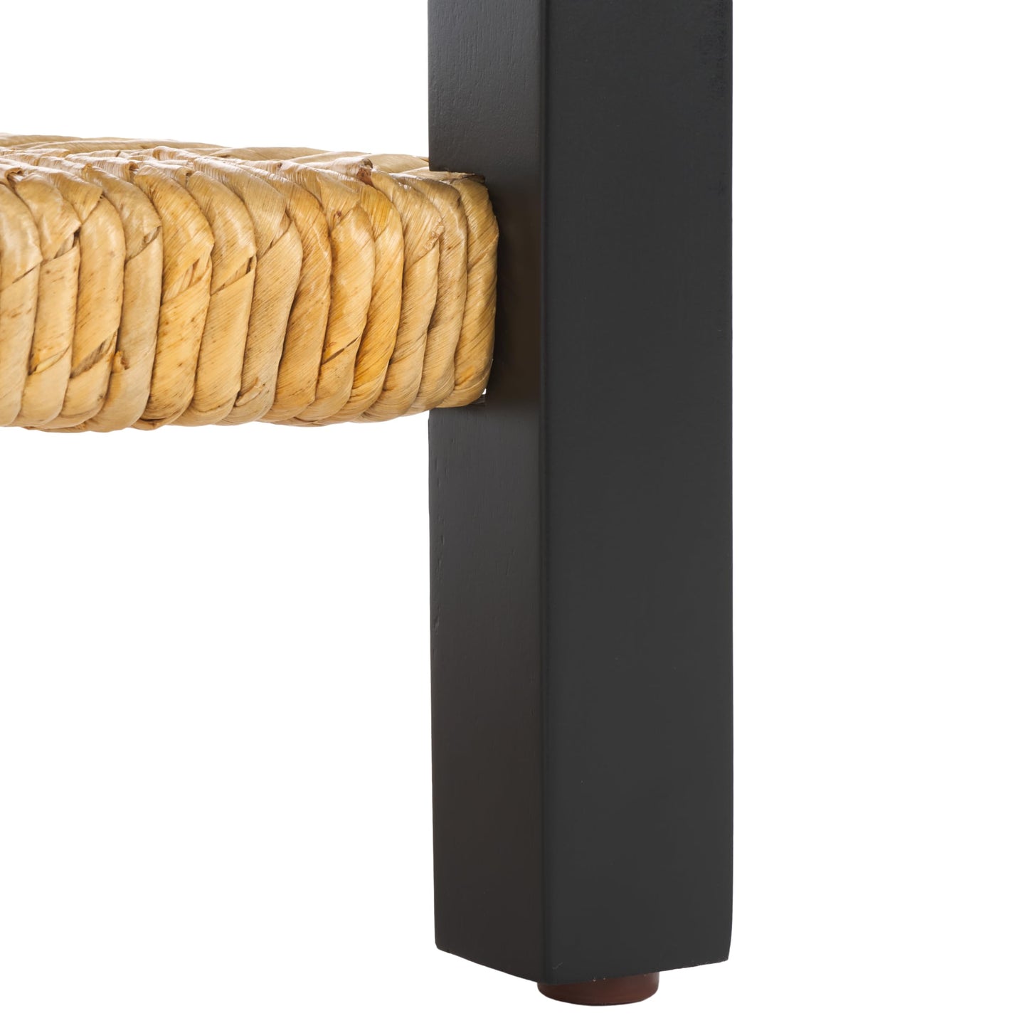 SAFAVIEH Couture Collection Berlynne Black/Natural Solid Wood 1-Drawer Banana Stem Shelf Accent Table Nightstand