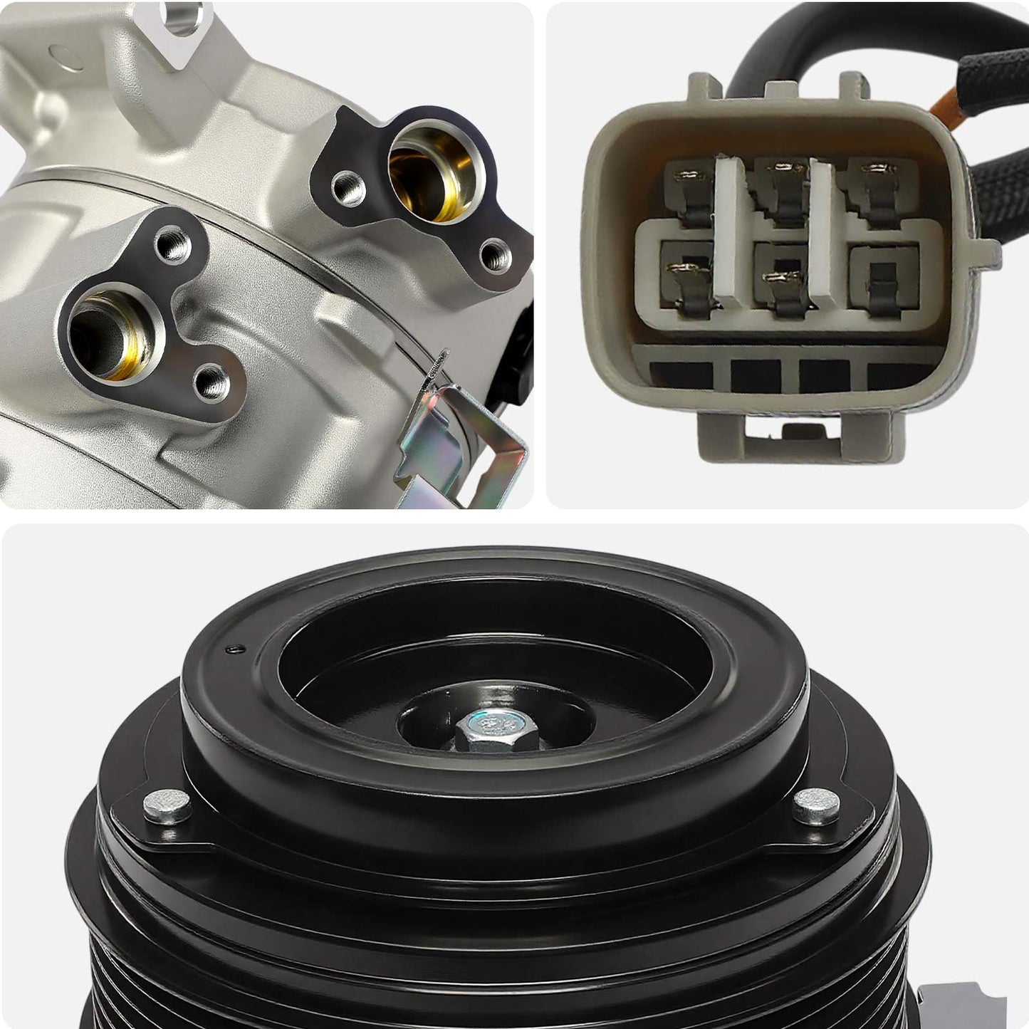 AISIN AFTERMARKET ACCT-00133 Air Conditioner AC Compressor - Compatible with Lexus RX350 2007-2009 3.5L - with 7-Pulley Groove, with Clutch