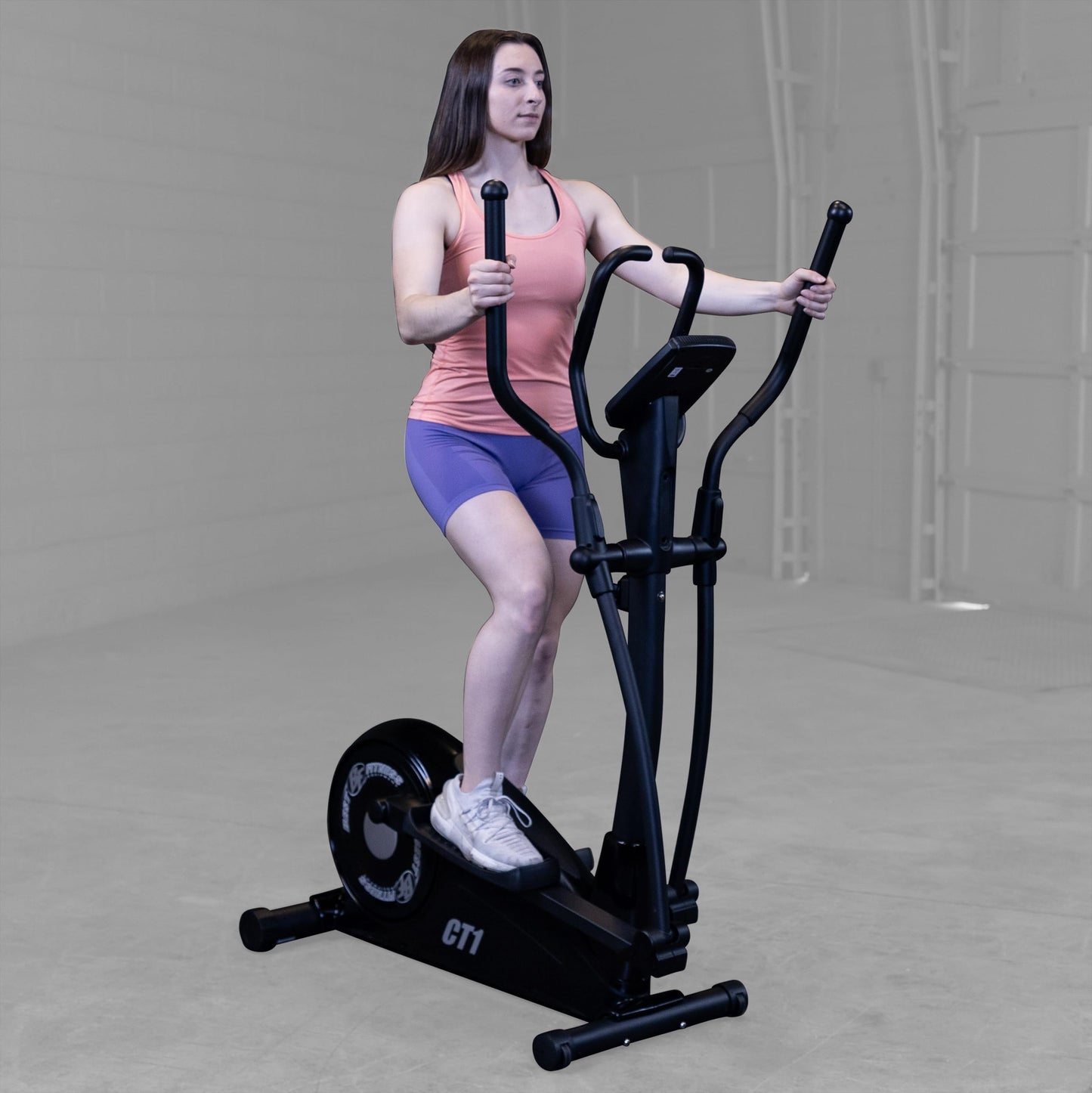 Best Fitness (BFCT1B) Elliptical Trainer Machine, Cardio Workout Crosstrainer Exercising Machines for Home Commercial Gym with 225lb Weight Capacity (Midnight Black)