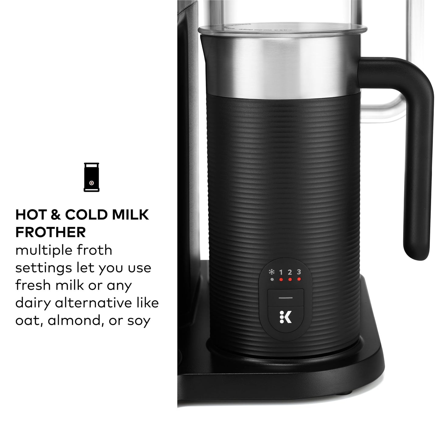 Keurig K-Café SMART Single Serve Coffee Maker with WiFi Compatibility, Latte and Cappuccino Machine with Built-In Frother, 6 Brew Sizes, Black