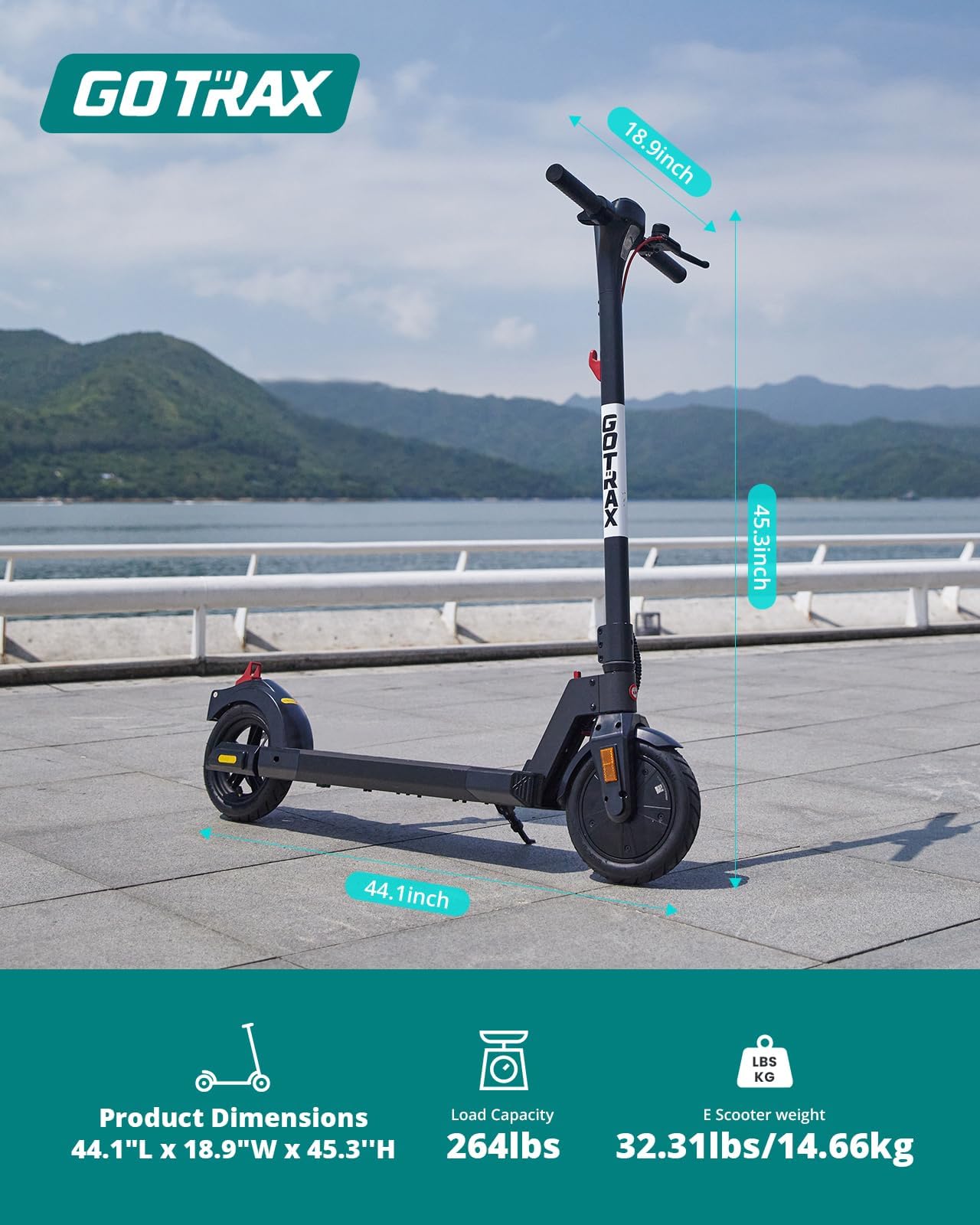 Gotrax APEX MAX Electric Scooter, 8.5" Solid Tires, Max 18 Mile and 18Mph 350W Motor with Rear Single Shock, Bright Headlight and Taillight and Cruise Control, Foldable Escooter for Adult