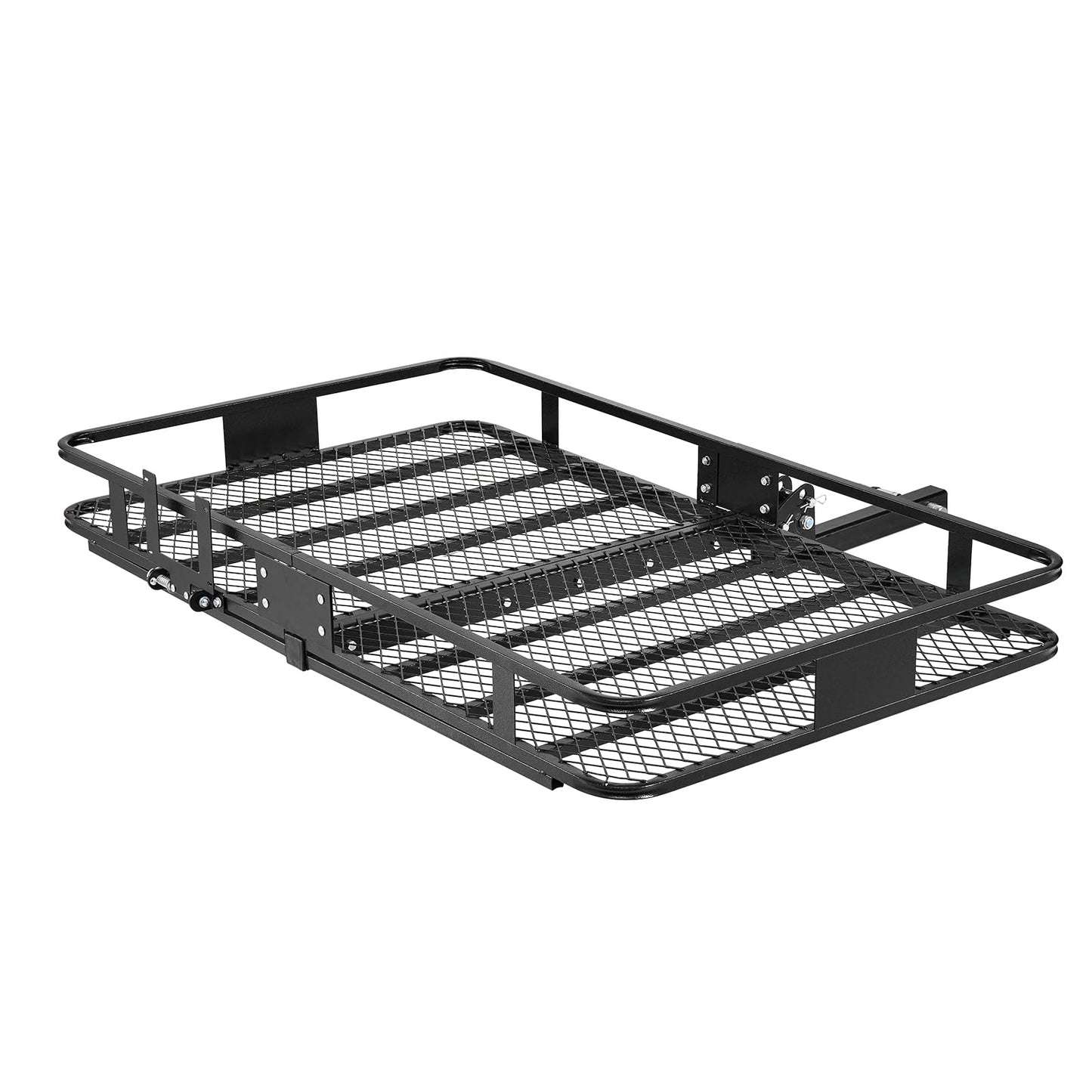 VEVOR Hitch Mount Cargo Carrier, 60" x 36" x 6" Folding Rear Luggage Rack Basket with Waterproof Cargo Bag, 500LBS Capacity High-Strength Steel Hitch Cargo Carrier Fits 2" Receiver for SUV Pickups