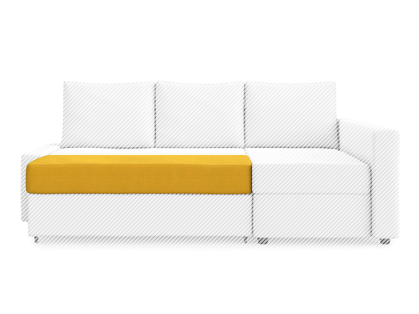 MASTERS OF COVERS Snug Fit Friheten Slipcover for The IKEA Friheten with Chaise Corner Cover, Sofa Bed Cover, Sectional Slipcover Replacement (Yellow)(Cover Only!Not Sofa!)