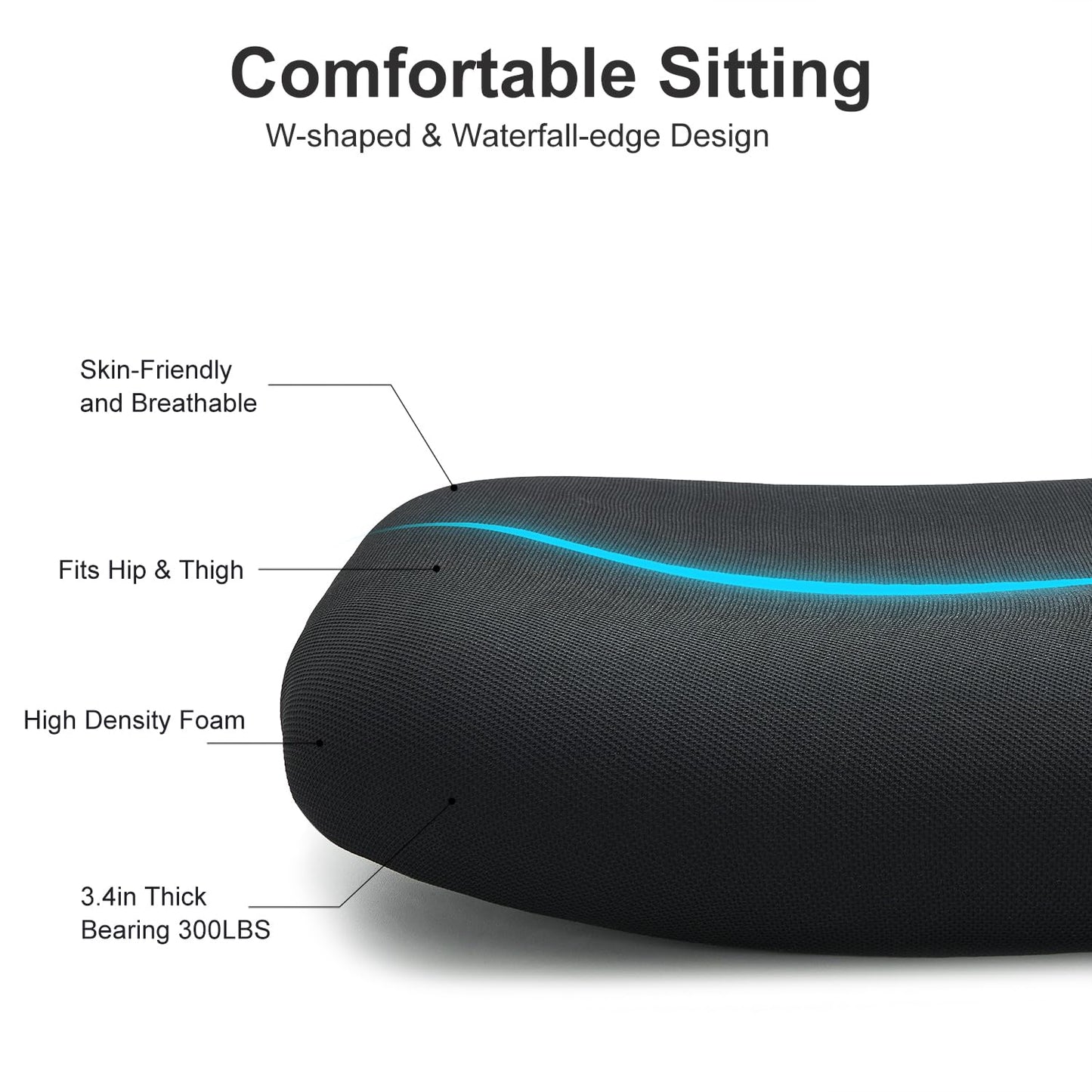 Ticova Ergonomic Office Chair - High Back Desk Chair with Adjustable Lumbar Support, Headrest & 3D Armrest