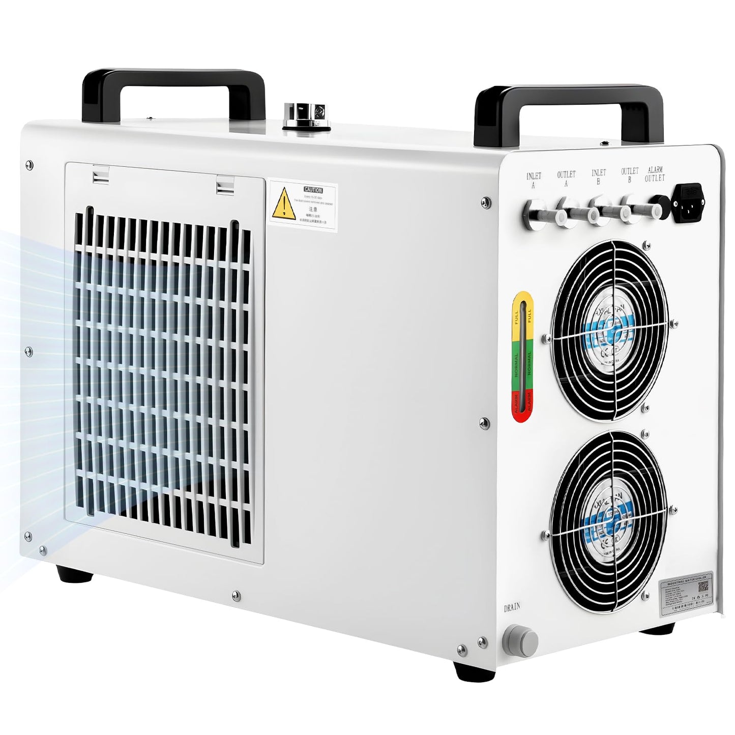 Cloudray Water Chiller CW-5202 6L for CO2 Laser Engraver & Cutting, Compatible with 2 Laser Tubes, Laser Chiller, Industrial Water Cooler,60W 70W 80W 90W 100W 120W 150W CO2 Laser Engraving Machines