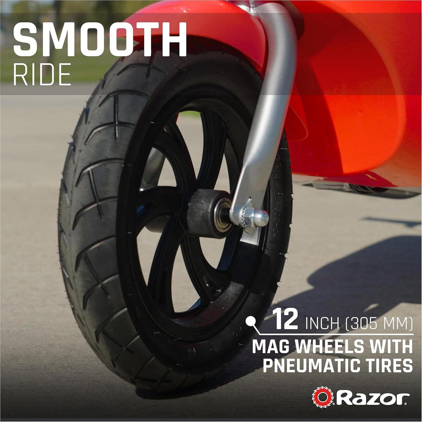 Razor Electric Retro Scooter for Ages 8+, 170 lb Max Weight, Roma, w/ 250W Motor, 12” Tires & 24V Battery, Up to 15 MPH, Pocket Mod – Lightweight Ride On Motorcycle Bike for Young and Teen Riders