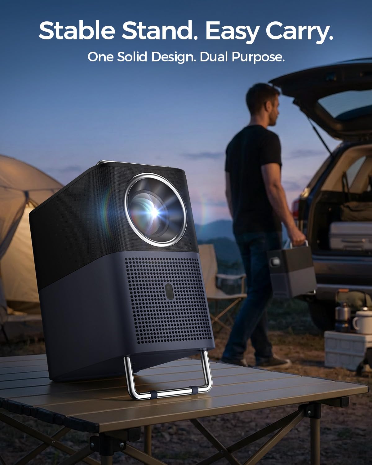 TCL A1s Smart Projector 4K Support, Compatible with Google TV & Netflix, WIFI and Bluetooth, Auto Focus Keystone, Native 1080p, 16W Dolby Audio, Movie Projector for Home Theater with Portable Case