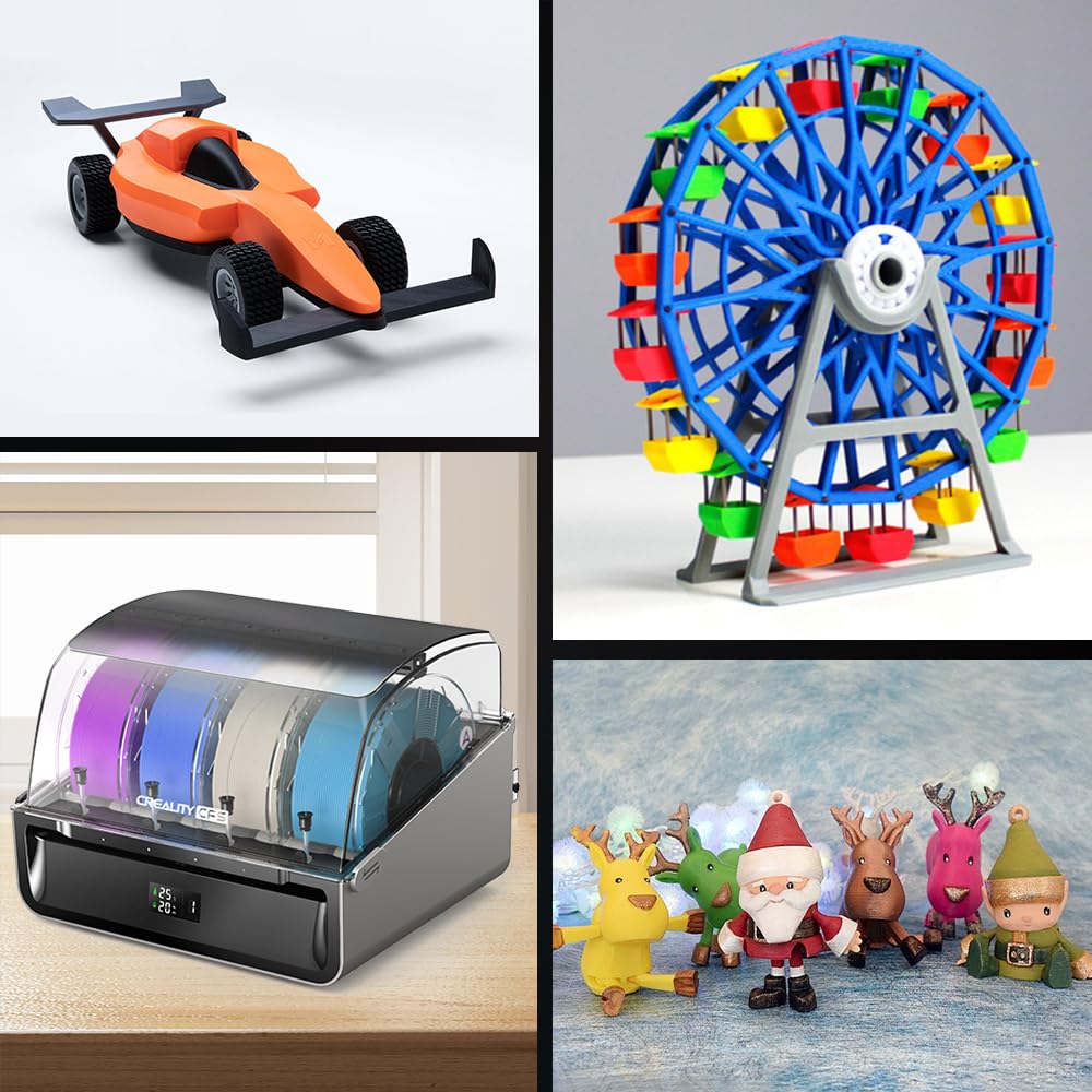 Creality Official CFS Multicolor 3D Printing System - 16 Color Auto-Switch, Anti-Moisture Storage, Upgrade Kit for K1/K1 MAX/K1C/K2/K2 Plus 3D Printers