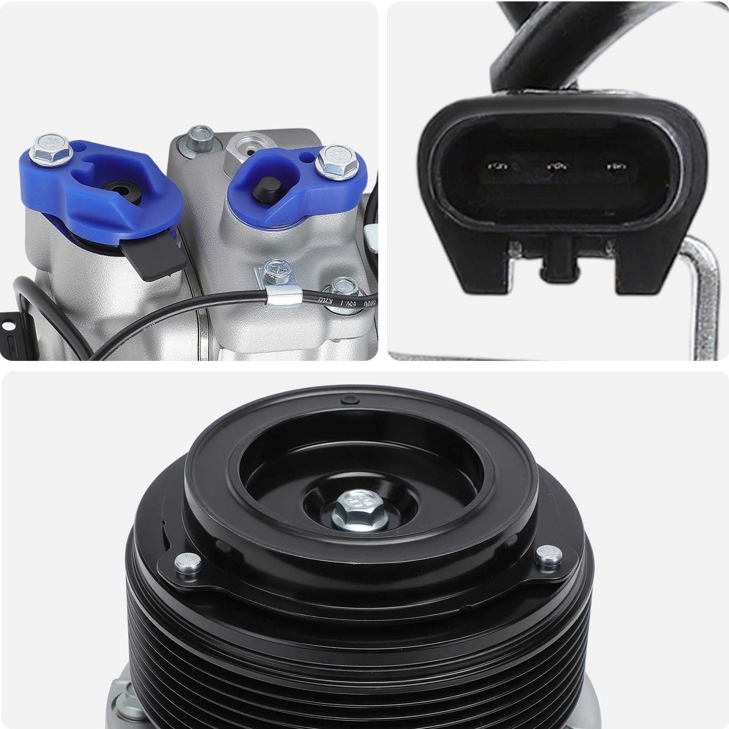 AISIN AFTERMARKET ACCBM-00815 Air Conditioner AC Compressor - Compatible with X5 2011-2018, 335i 2012-2015, 535i GT 2010-2017, 640i xDrive Gran Coupe 2014-2019, 740Li xDrive 2013-2015, M3 M4 2015-2017