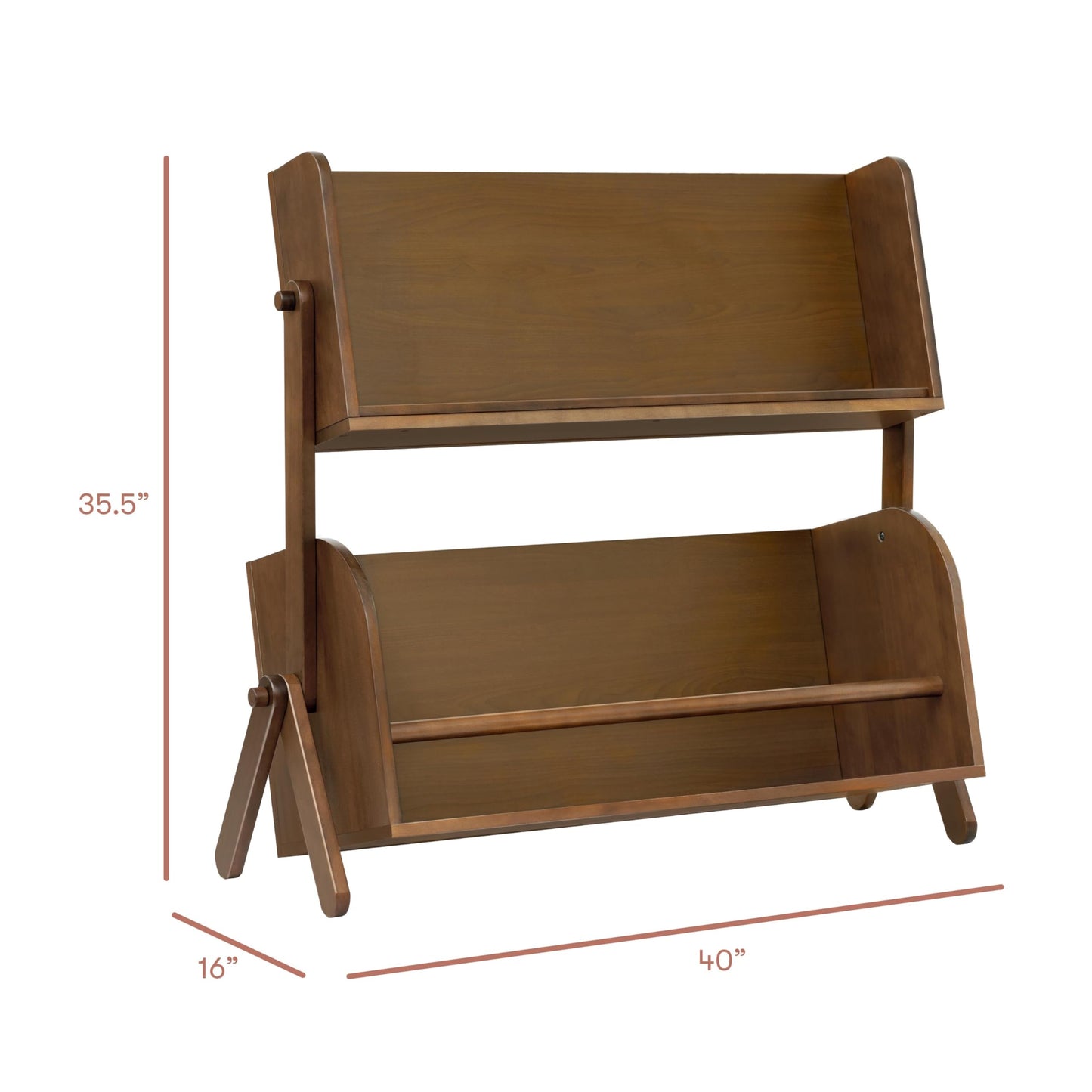 Babyletto Kids Tally Storage and Bookshelf in Natural Walnut, Greenguard Gold Certified