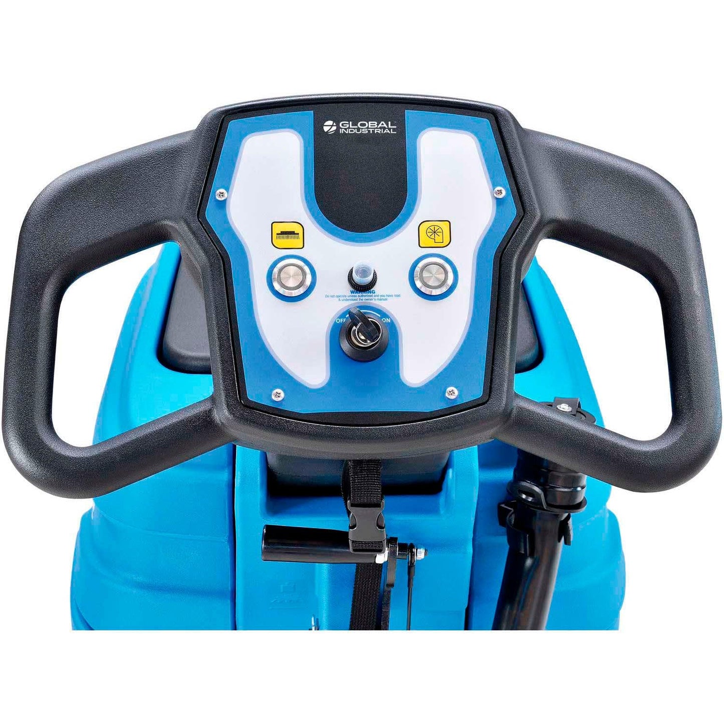 Global Industrial Commercial Electric Walk-Behind Ergonomic Auto Floor Scrubber, Corded, 17" Cleaning Path, 9.2 Gallon Solution Tank, 10.5 Gallon Recovery Tank