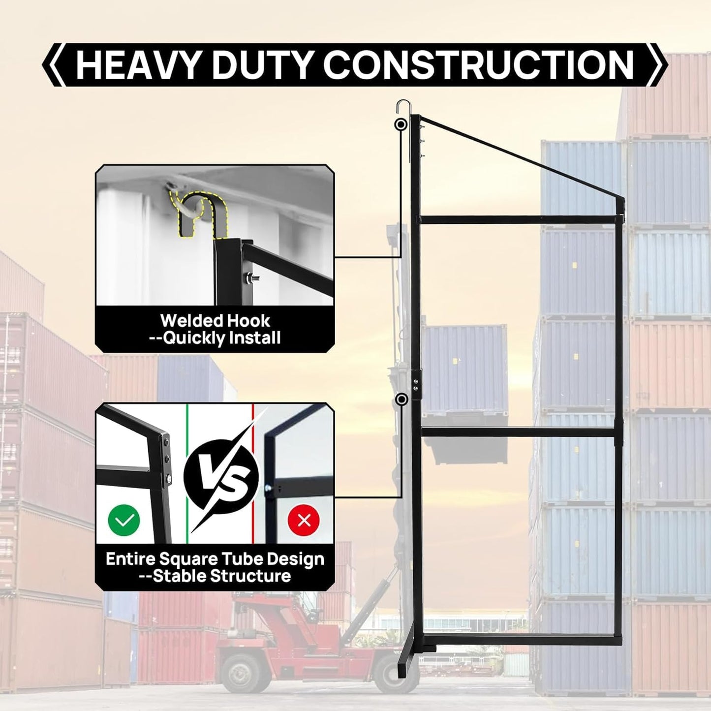 Sidasu 4 Pack Shipping Container Shelves Shelving Brackets with 60.5"(H) X 22.3"(W), 3 Tiers Shipping Container Shelves-Bracket Rack with 1100 lbs Capacity - D-Ring Mount for Cargo Shelves Rack