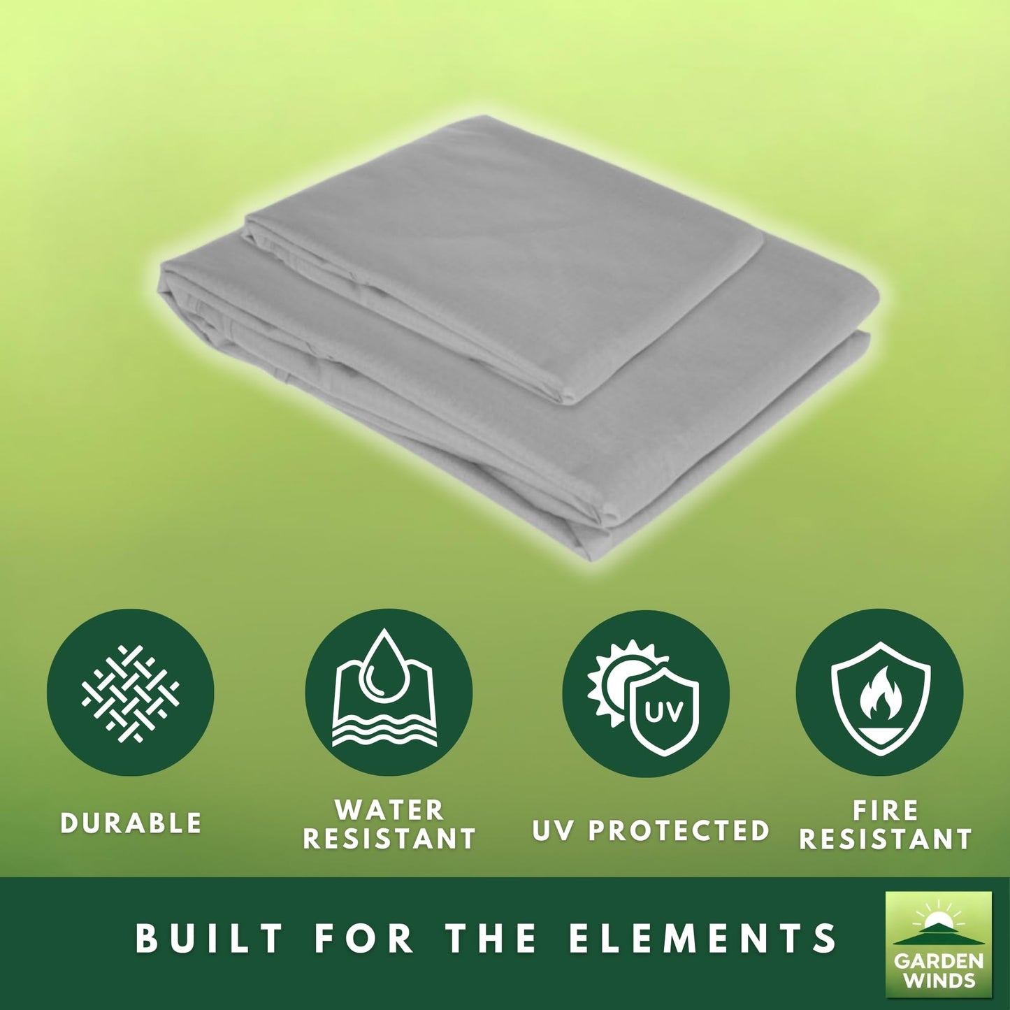 Garden Winds Reinforced Replacement Canopy Top Cover Compatible with The Stratford Aluminum 11' x 11' Gazebo – Classic Stone, Riplock 350