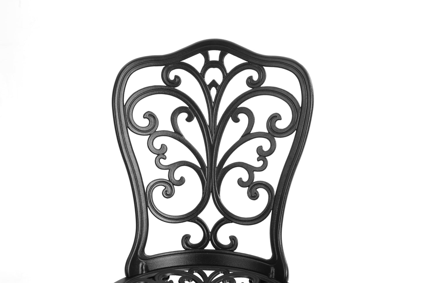 GDFStudio 3-Piece Outdoor Cast Aluminum Patio Bistro Set, Outdoor Bistro Furniture Set with Round Table and 2 Chairs for Patio, Balcony, Porch, Garden & Backyard, Weather-Resistant Patio Set, Black