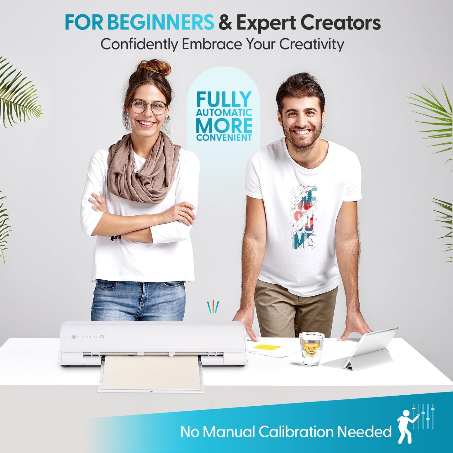Silhouette America Cameo 5 Alpha (α) Smart Cutting Machine, Classic White (Deluxe Bundle) - Includes Business Edition Software, 36 Vinyl Sheets, PixScan Mat, Tool Kit & 25 Free Designs