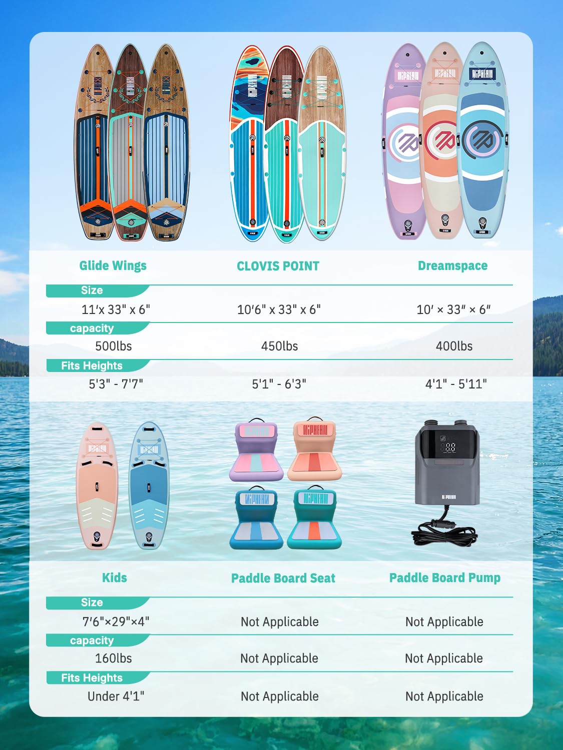 Niphean(Ultra-Light) Inflatable Paddle Board with StabilTrac Fin and Durable SUP Accessories, 10' Stand Up Paddle Boards for Adults & Youth, Versatile Yoga Paddle Board-Lavender Whispers with Seat