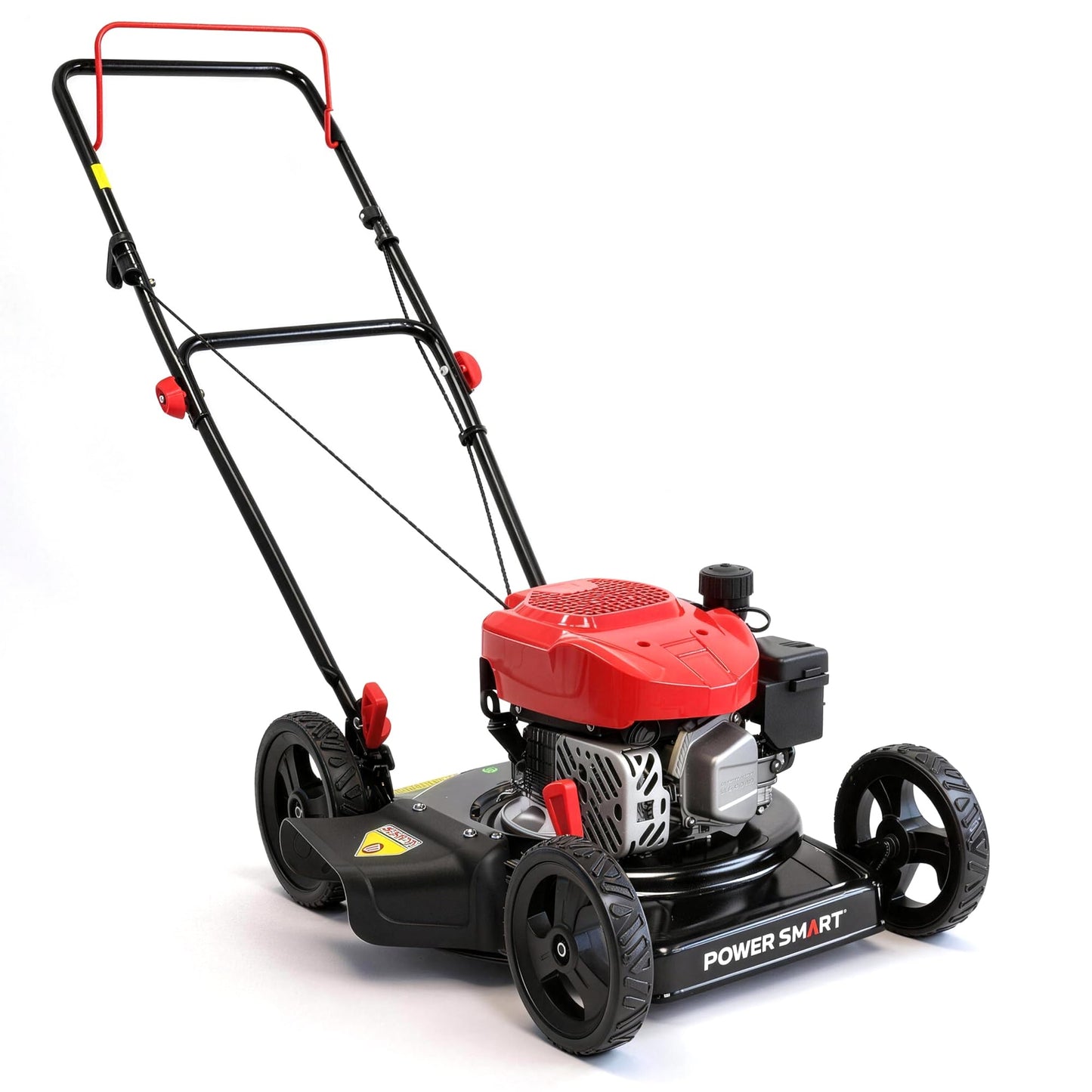 PowerSmart 18-inch 144cc Gas Lawn Mower, Push Mower with Side-Discharge, 5-Point Height of Cut
