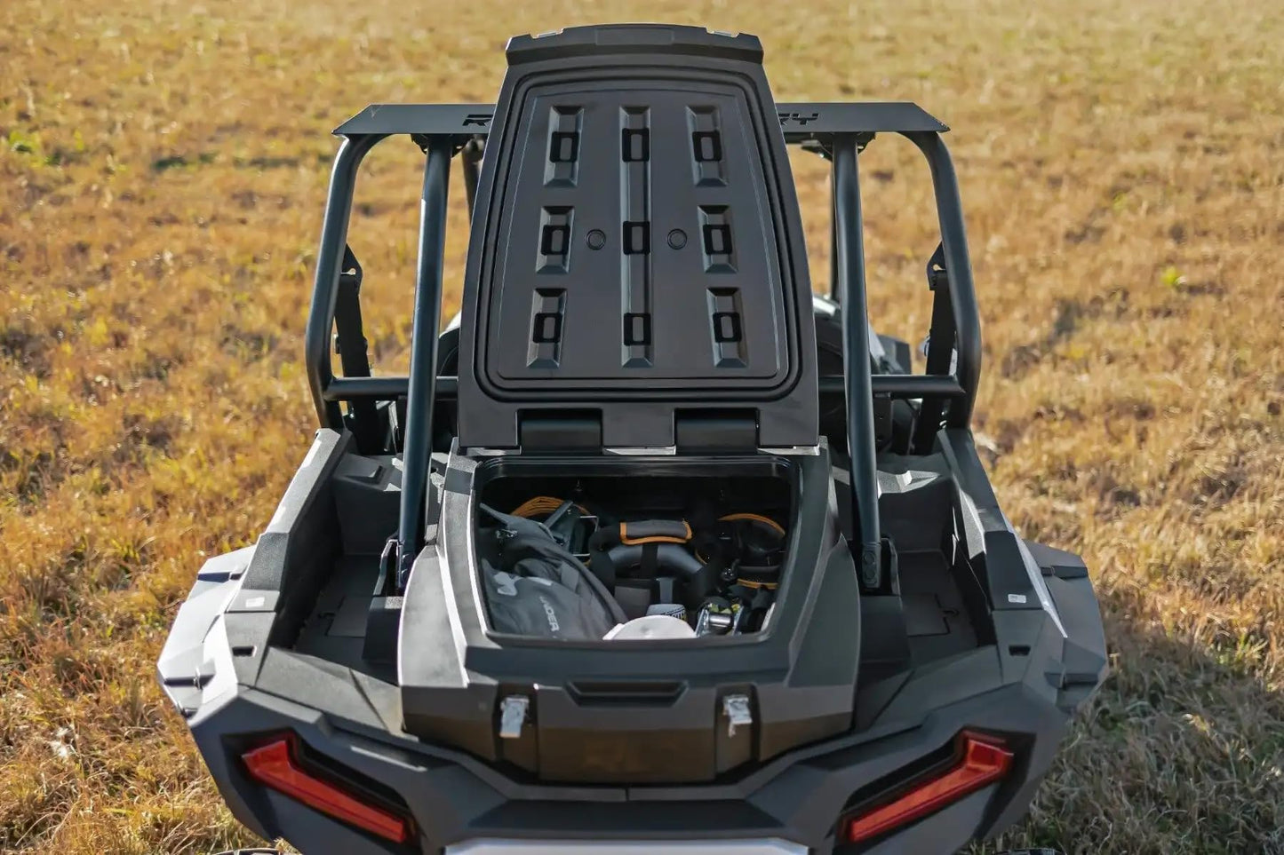 Rough Country Rear Bed Cargo Box for Polaris RZR XP 1000 (2 & 4-Seat Models) - 27-Gallon Storage Capacity, Watertight Seal, High-Impact UV-Resistant, Lockable Latches