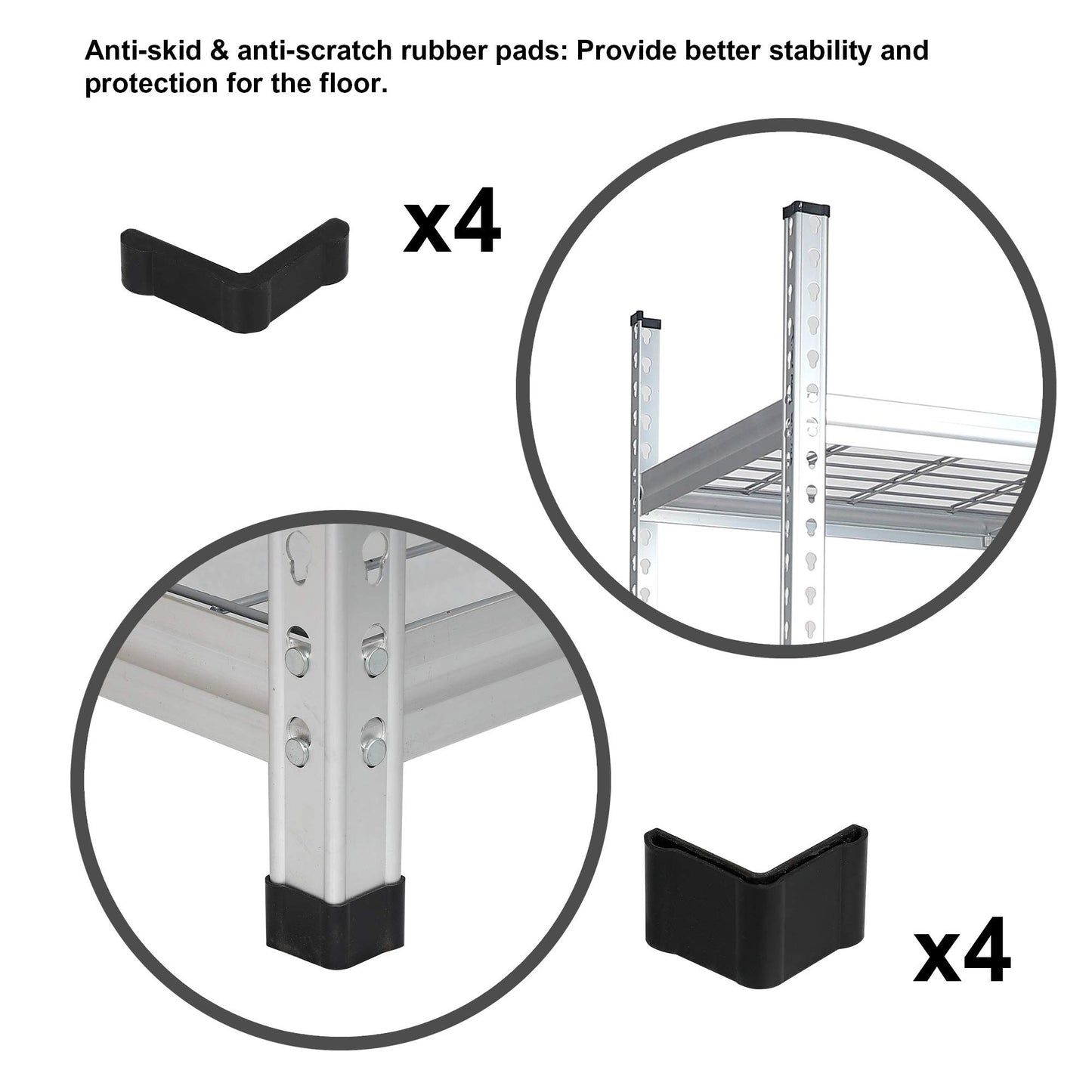 Amazon Basics Heavy Duty 5 Shelf Storage Shelving Unit, High-Grade Aluminum, Shelves, Adjustable Height, 60" x 24" x 78", Silver