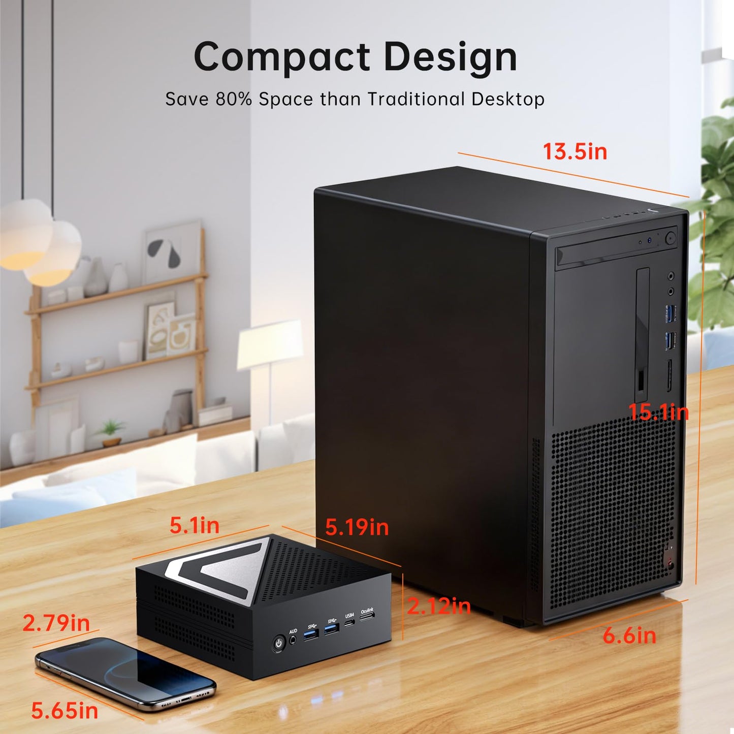 msecore AI Mini PC, Ryzen AI 9 HX 370 (80 Tops), 64G DDR5 RAM, 2T PCIE4.0 SSD Desktop Computer, Radeon 890M, 8K, Triple Display, 2 * 2.5G LAN, Wi-Fi 6e, Windows 11 Pro