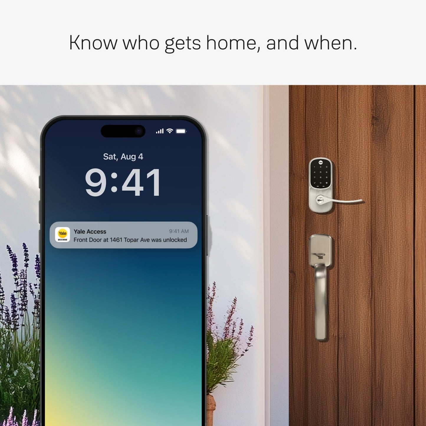 Yale Assure Lever Entry Door Lock with Wi-Fi Connected Touchscreen, Satin Nickel Smart Keypad Door Lock with Handle and Back-Up Key, YRL226-WF1-619