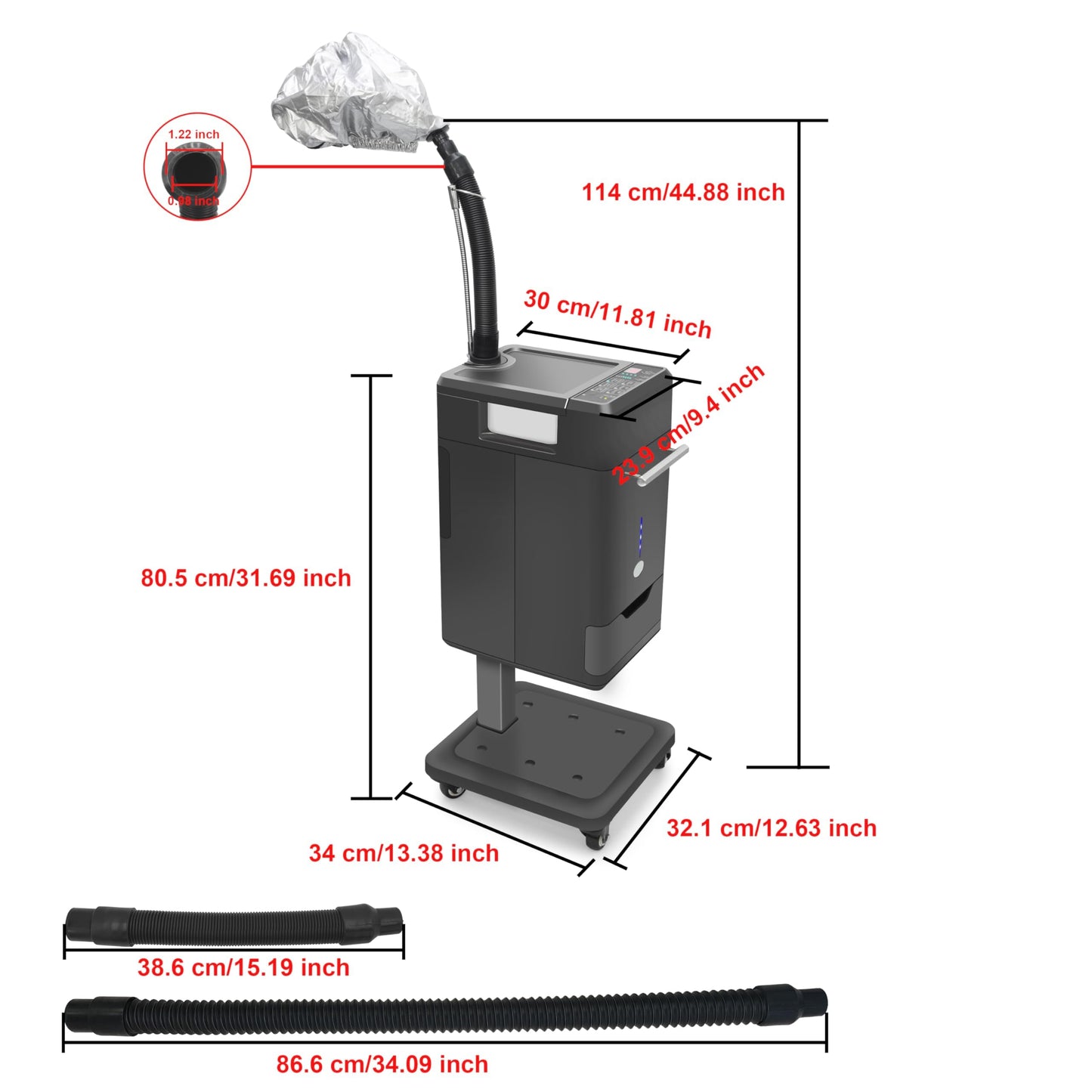 Elitzia Micro Mist Hair Steamer with Storage Draw for Salon SPA Barber Shop