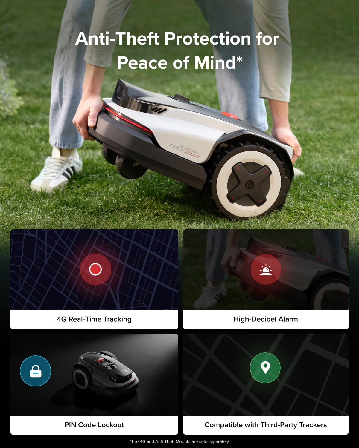 Roborock RockNeo Q110H Robot Lawn Mower, Wire-Free Robotic Lawn Mower with Full-Band RTK + VSLAM Navigation, Auto Mapping, AI Vision Obstacle Avoidance, App Control, 45% Slope, Covers Up to 1/4 Acre