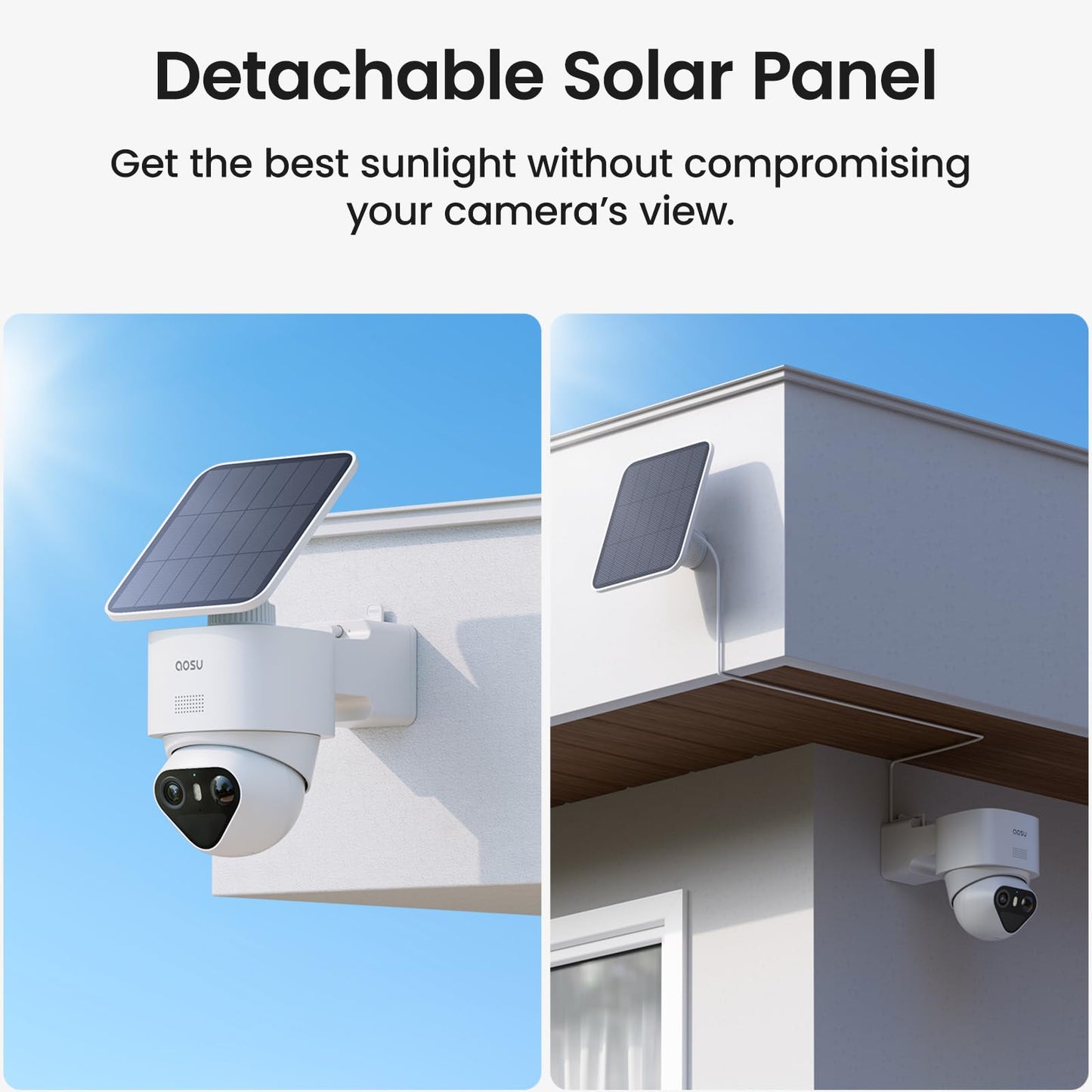 aosu T2 Ultra 4K Security Cameras Wireless Outdoor, 2 Cam Kit, Smart Home Security System with TrueColor Night Vision, AI Recognition & 360° Motion Tracking, Solar Power, Expandable 1TB Local Storage