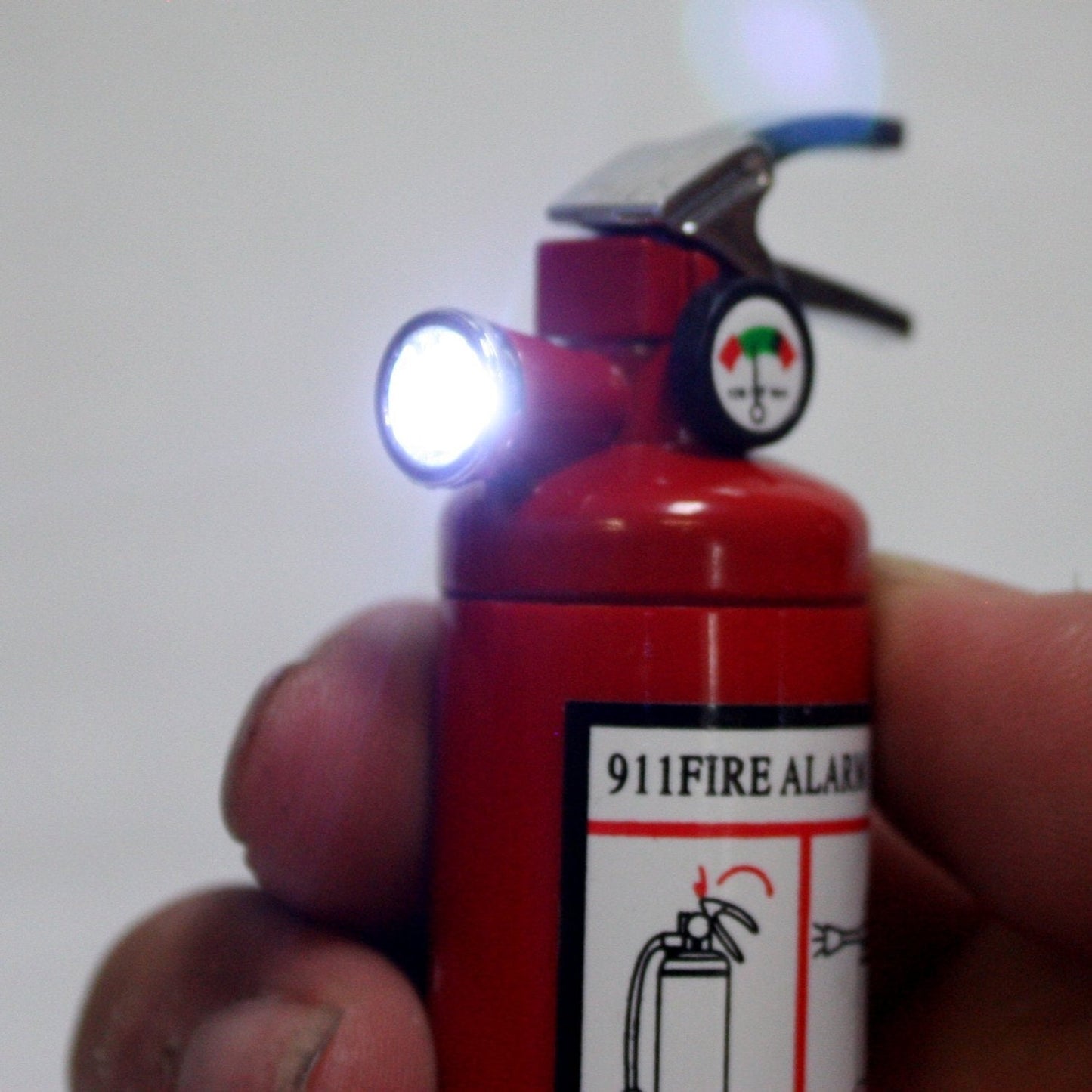 Smoke Mart Piioket Flame Lighter with LED Flashlight - Red