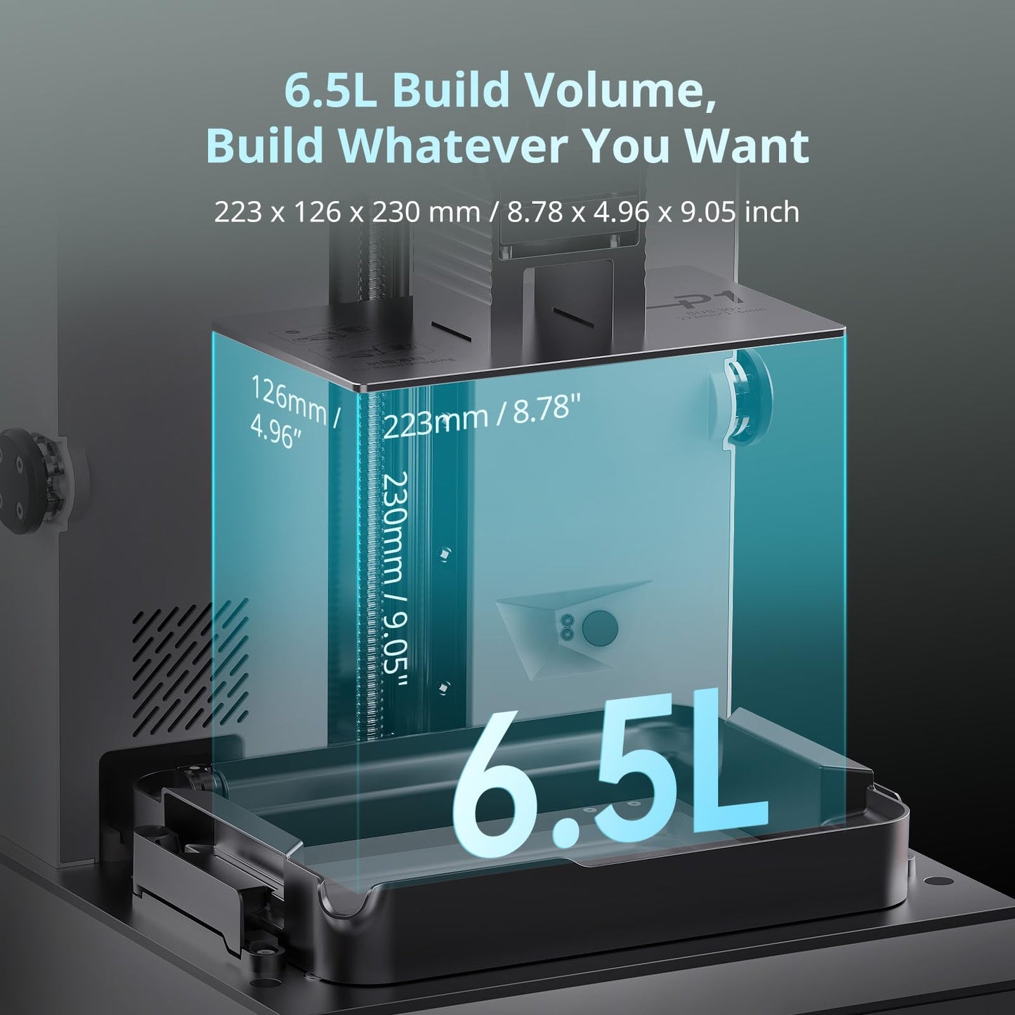 ANYCUBIC Photon P1 14K Resin 3D Printer, with Dual-Color/-Material Capability, Sturdy Printing Structure, 10.1'' Mono LCD and Wave Release Technology, Build Volume 8.79x4.96x9.05in