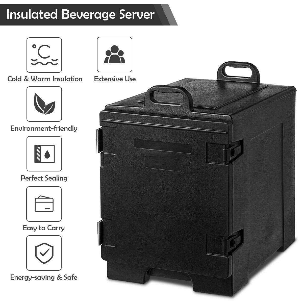 COSTWAY Catering Food Warmers, Hot Boxes Catering for 5 Full-Size Pan, 81 Quart Capacity, Stackable Design, Handles, Portable Insulated Food Carrier for Family Gathering, Canteen, Restaurant