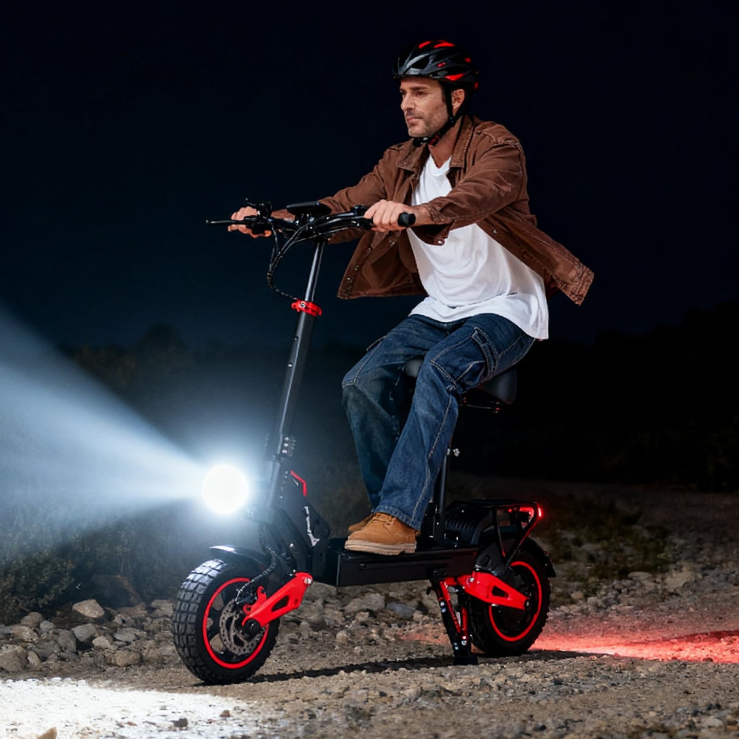 Electric Scooter Adults, 37 Miles Long Range, 34 Mph Max Speed, 11" Off-Road Tires,48V 18/21AH Big Battery,1200W/1600W Motor, Dual Braking System,Folding Commuter E Scooter (48V 18AH-1600W-J15 MAX)
