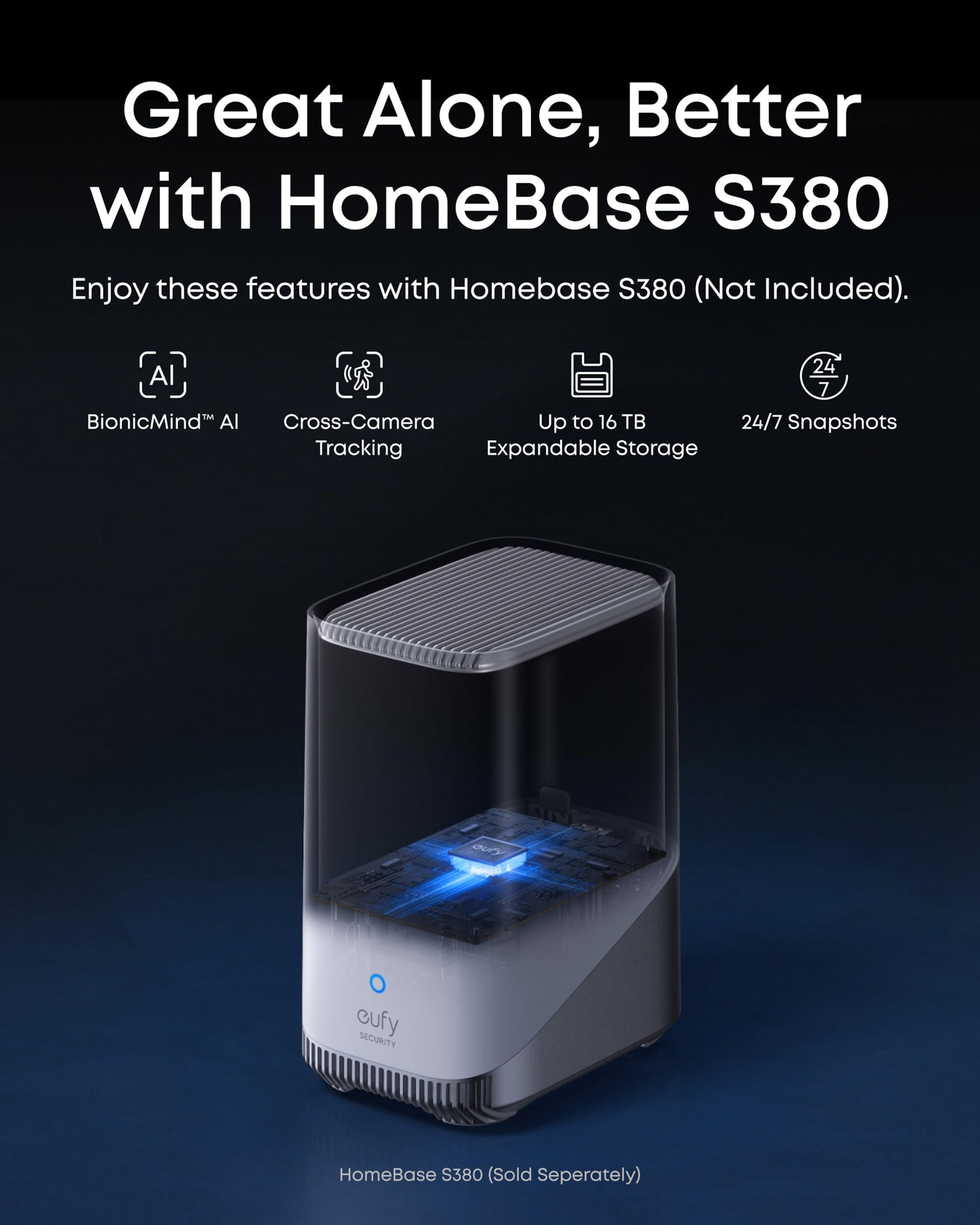eufy Security eufyCam S4,4K Solar Camera Wireless Outdoor, 3-Lens Bullet-PTZ Cam, 360° Coverage, 8X Auto Zoom, AI Recognition,AI Track, Color Night Vision, 0 Monthly Fee, Built in 32 GB Storage