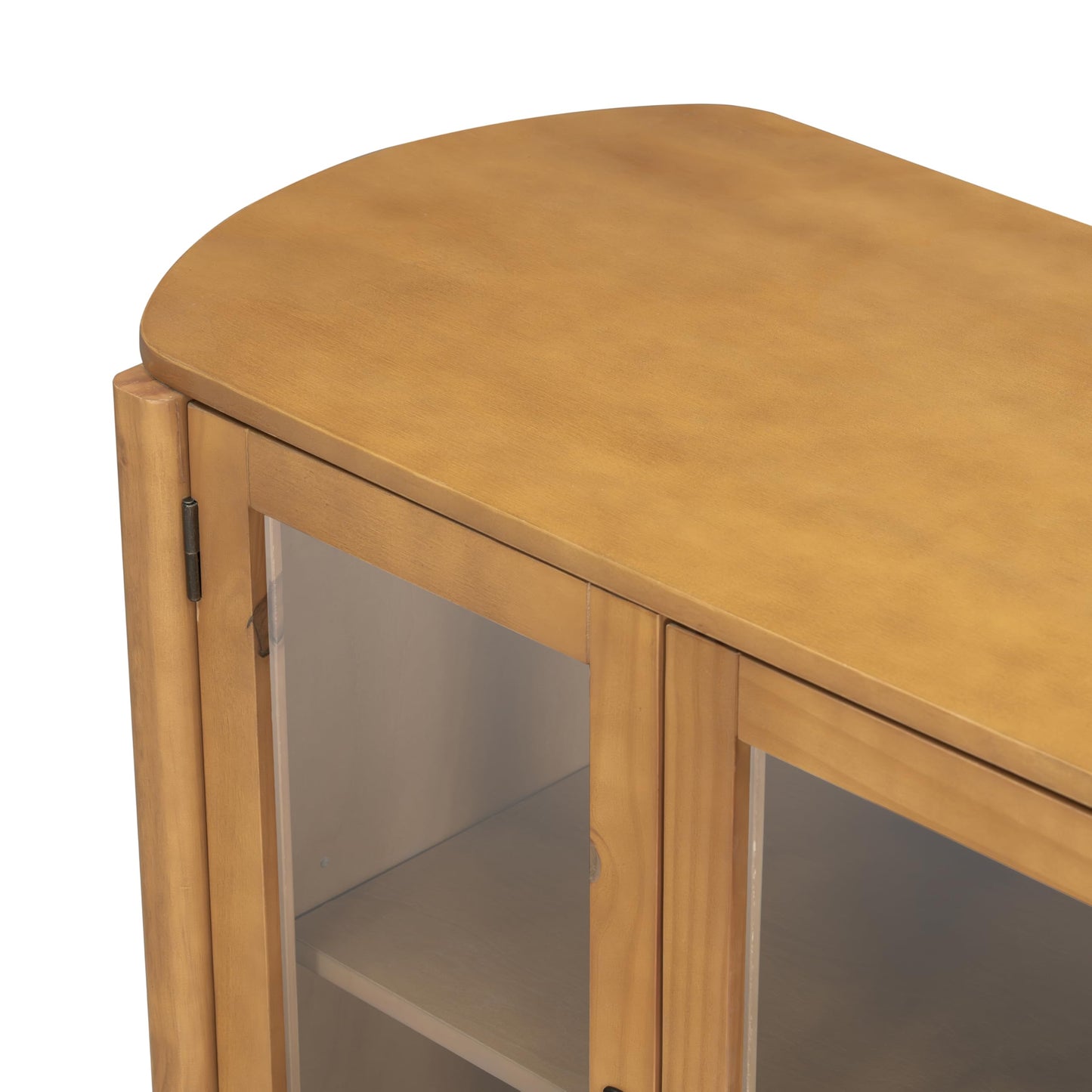 Christopher Knight Home Eileen Modern Storage Cabinet with 4 Doors, Large Size Buffet Cabinet with Storage and Adjustable Shelf, Wooden Sideboard Cabinet for Dining Room/Kitchen/Living Room, Natural