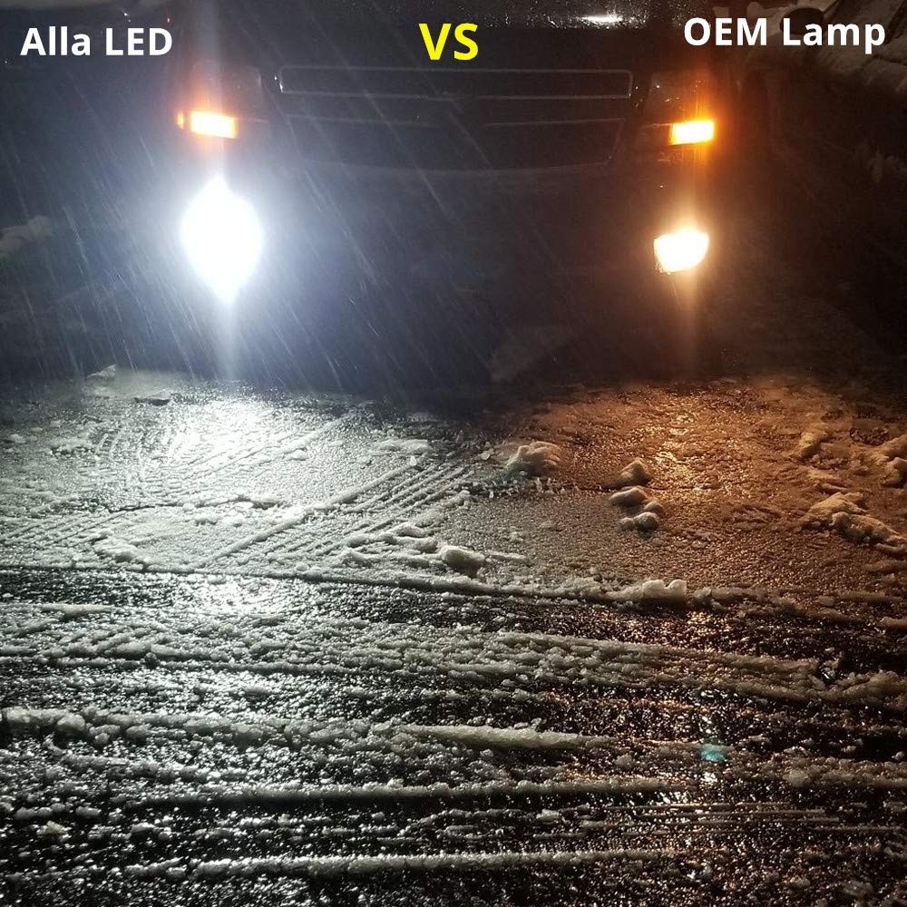 Alla Lighting LED Fog Lights/DRL Upgrade PSX26W 6000K Xenon White Model 12278C1 Xtreme Super Bright 1860-SMD